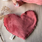 Bouillotte Coeur "Indiens" bleu & brique rosée