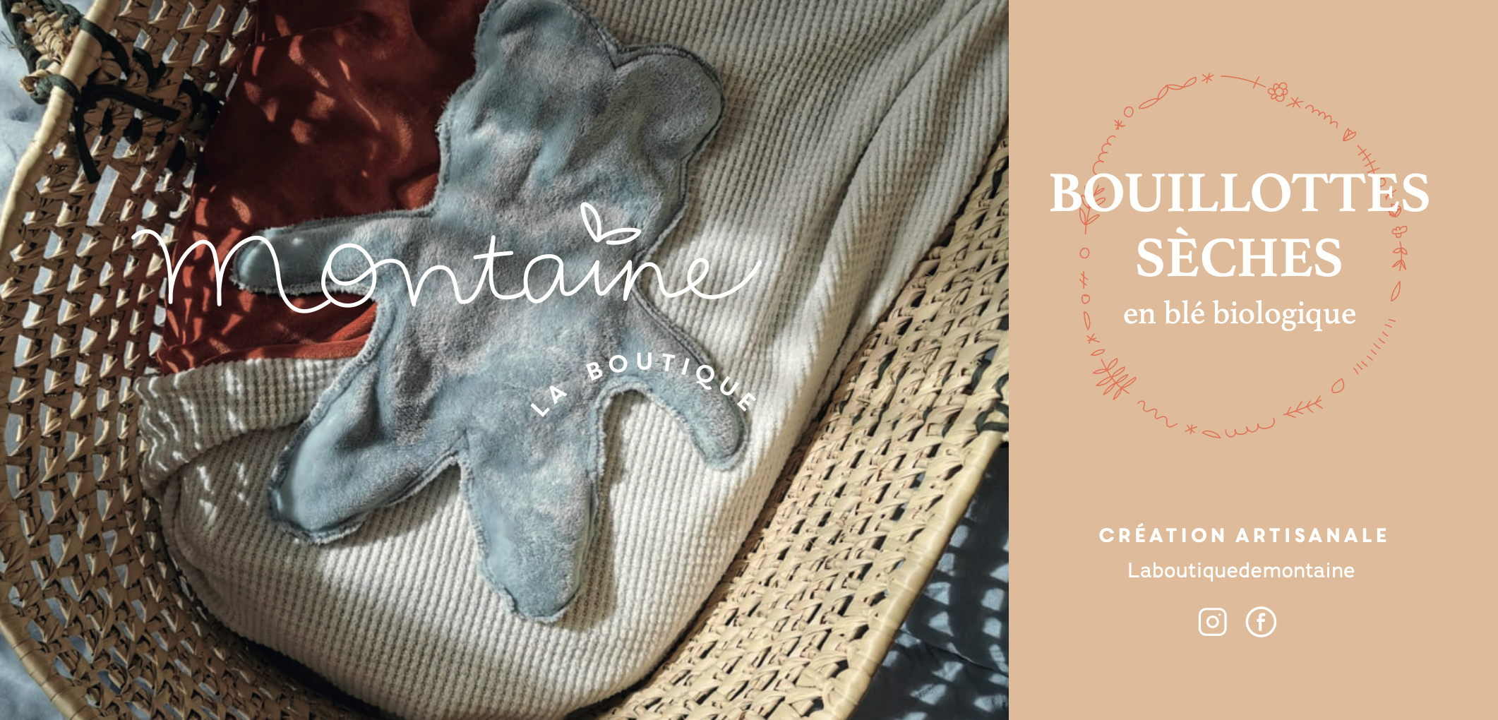 Bouillotte Lapin liberty bleu/gris