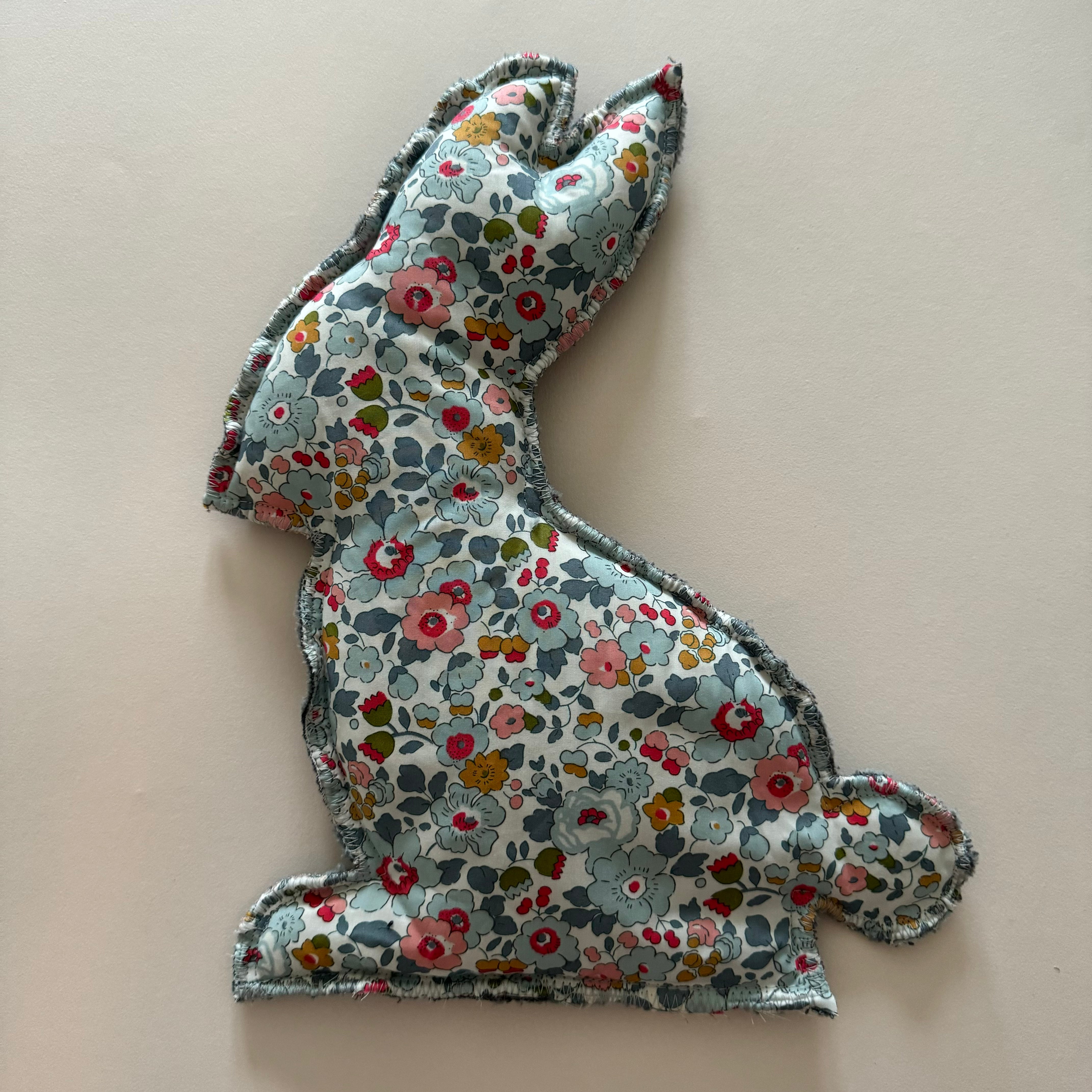 Bouillotte Lapin liberty bleu/gris