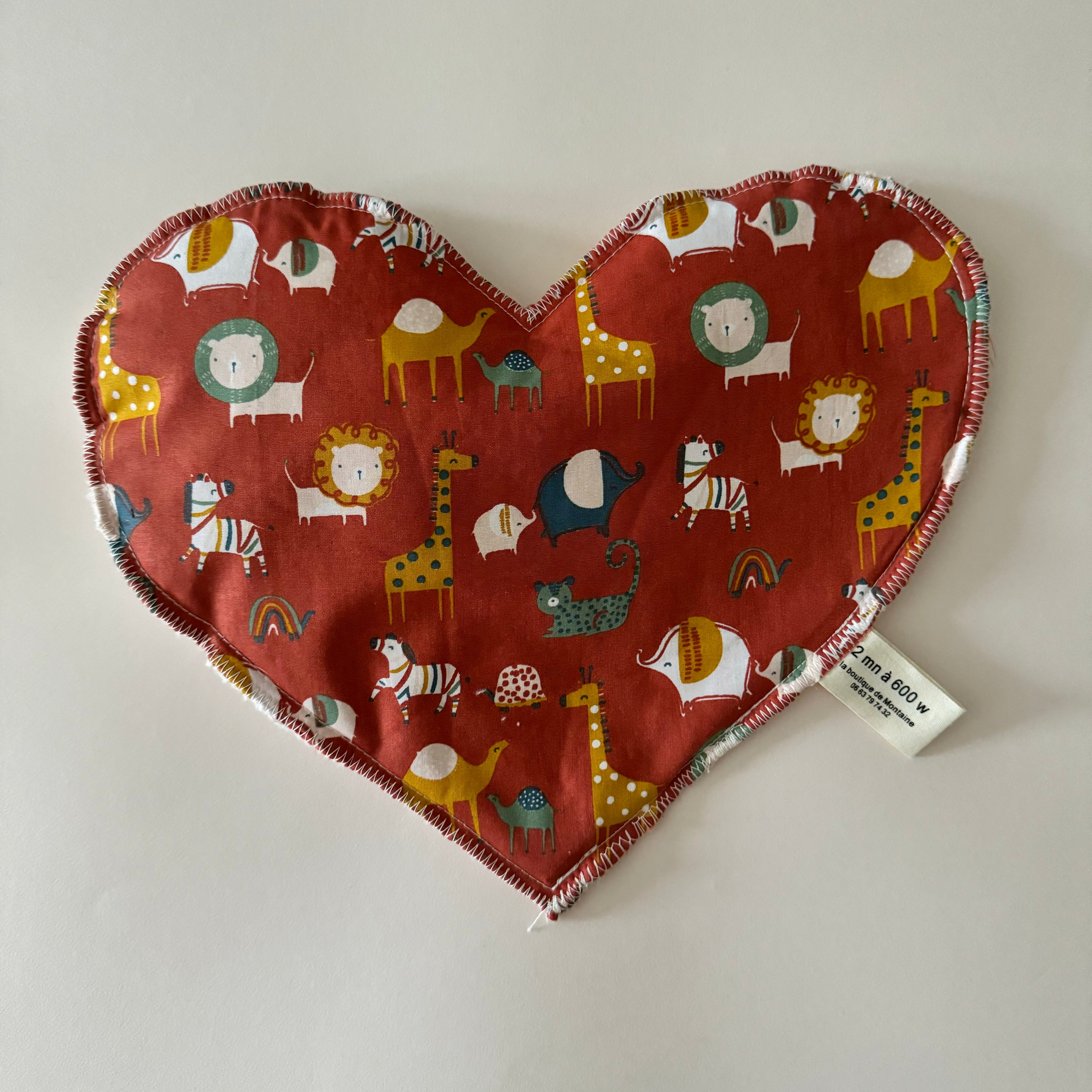 Bouillotte Coeur "Savane"