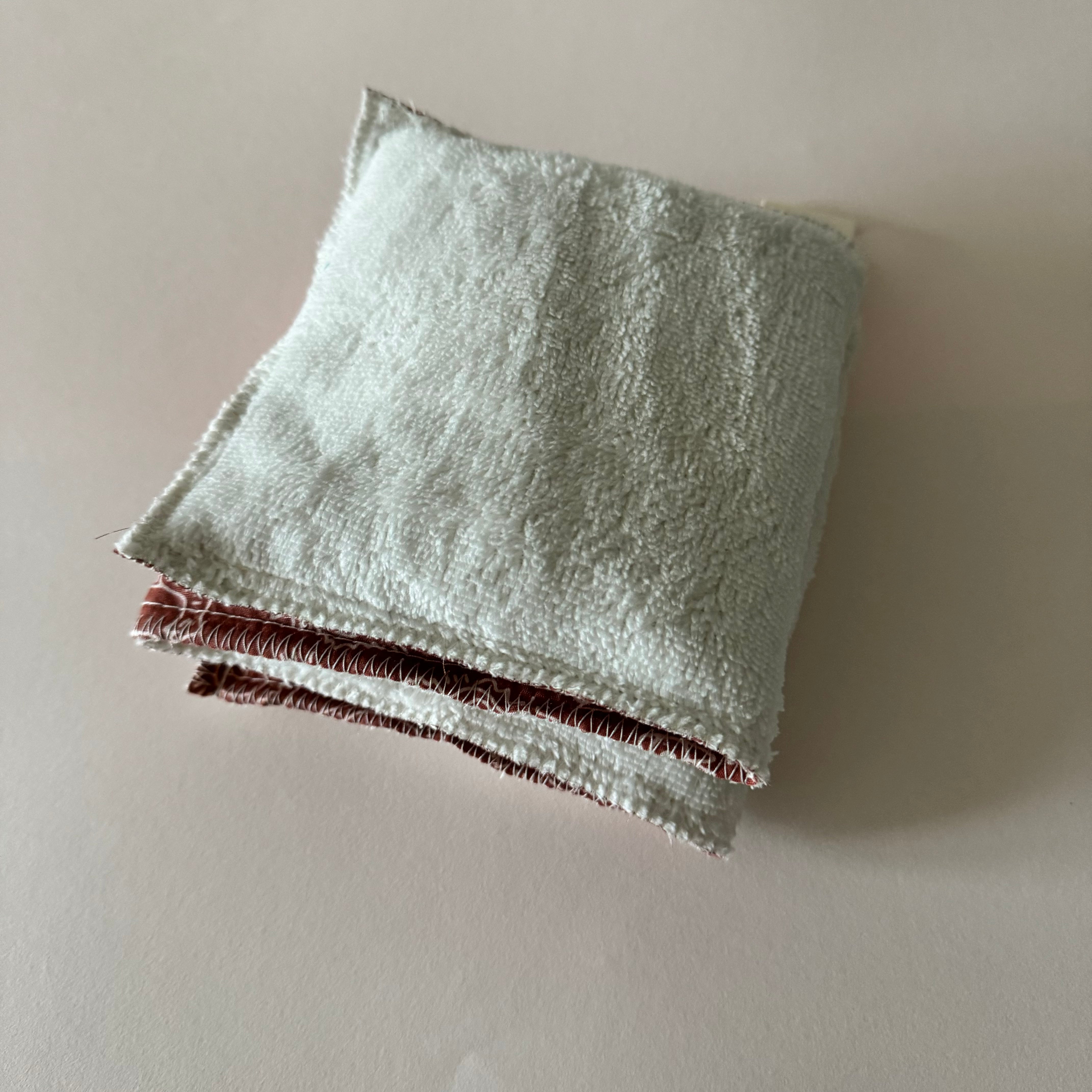 Bouillotte tour de cou rectangle brique/ivoire