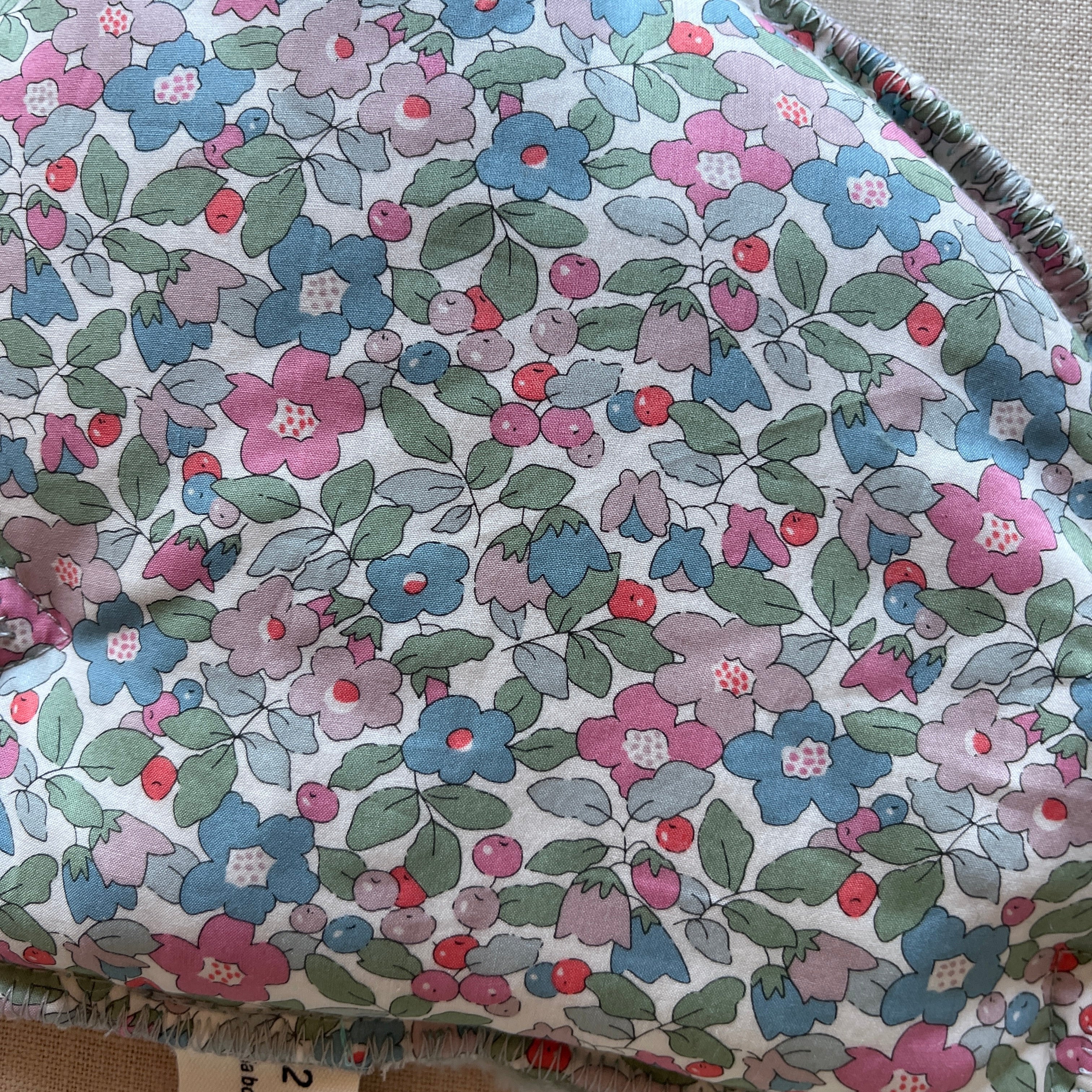 Bouillotte Lapin liberty vert/rose