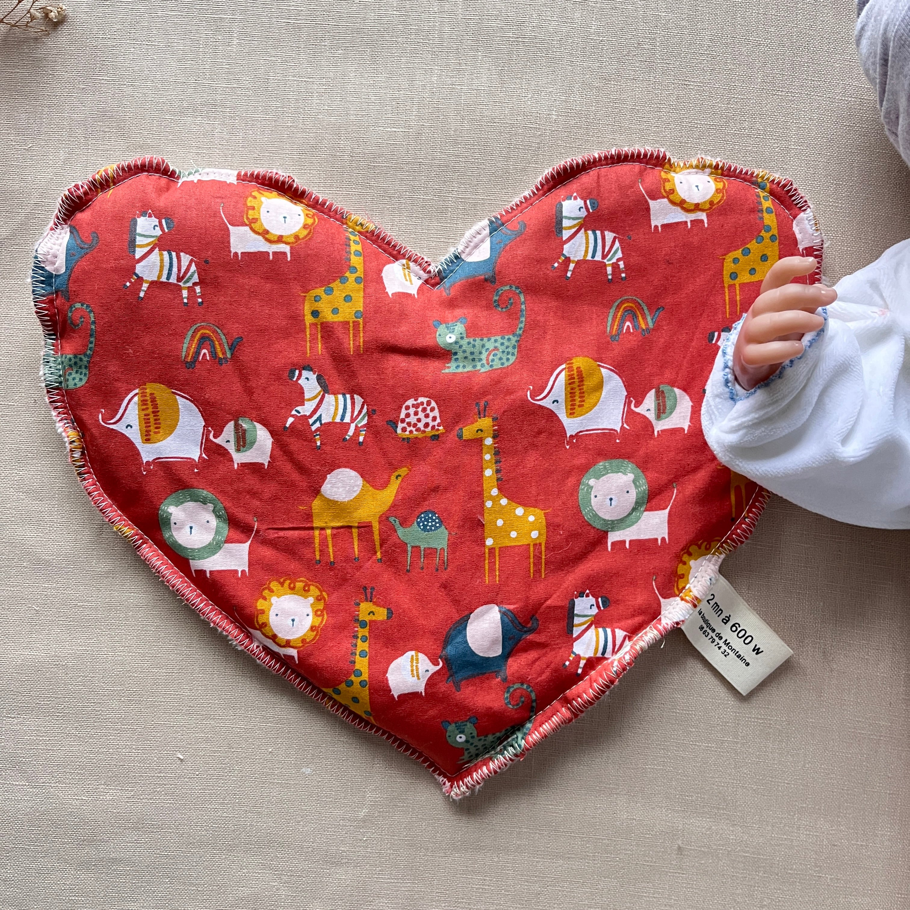 Bouillotte Coeur "Savane"