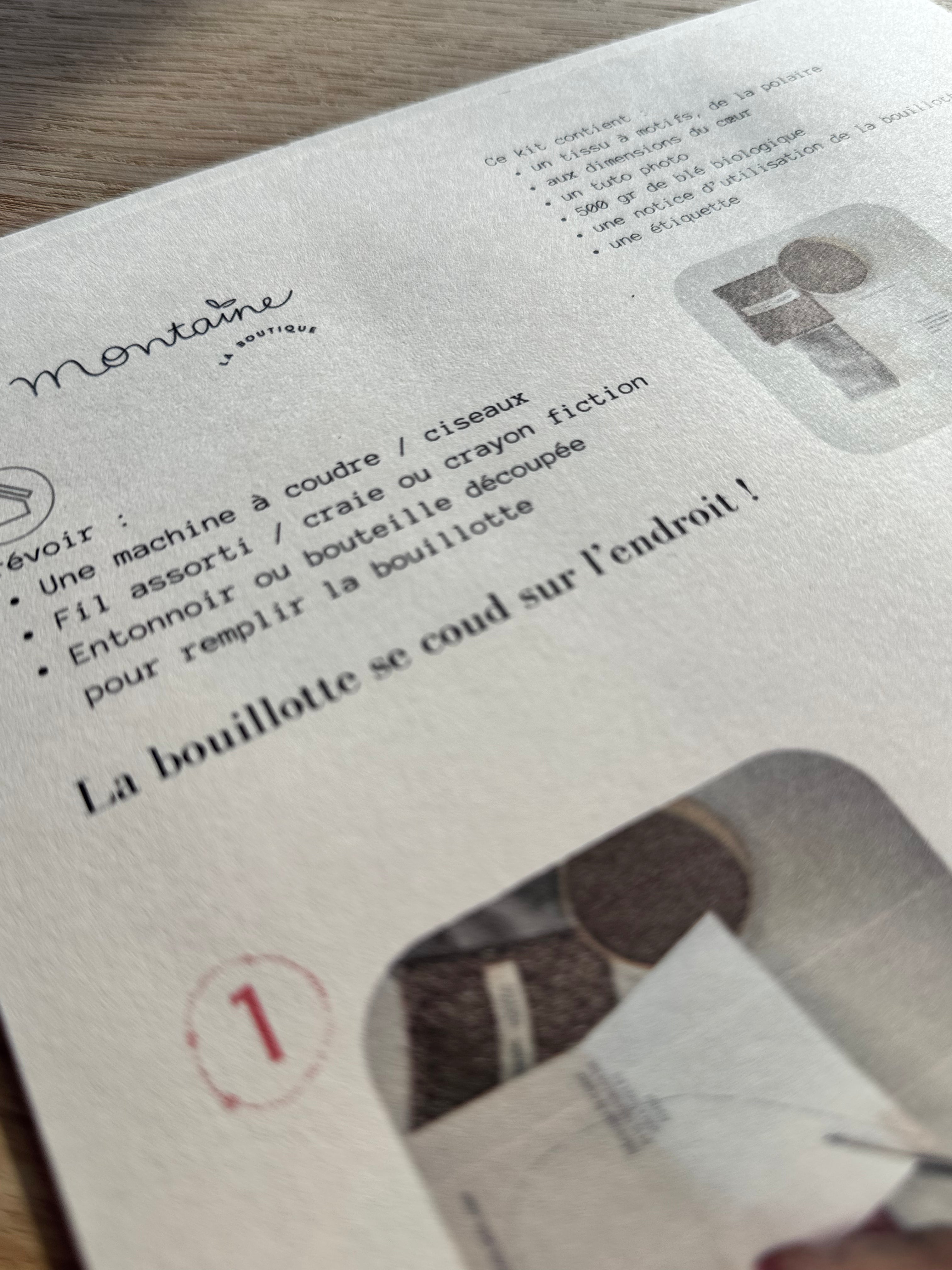 Kit Bouillotte coeur violettes/gris