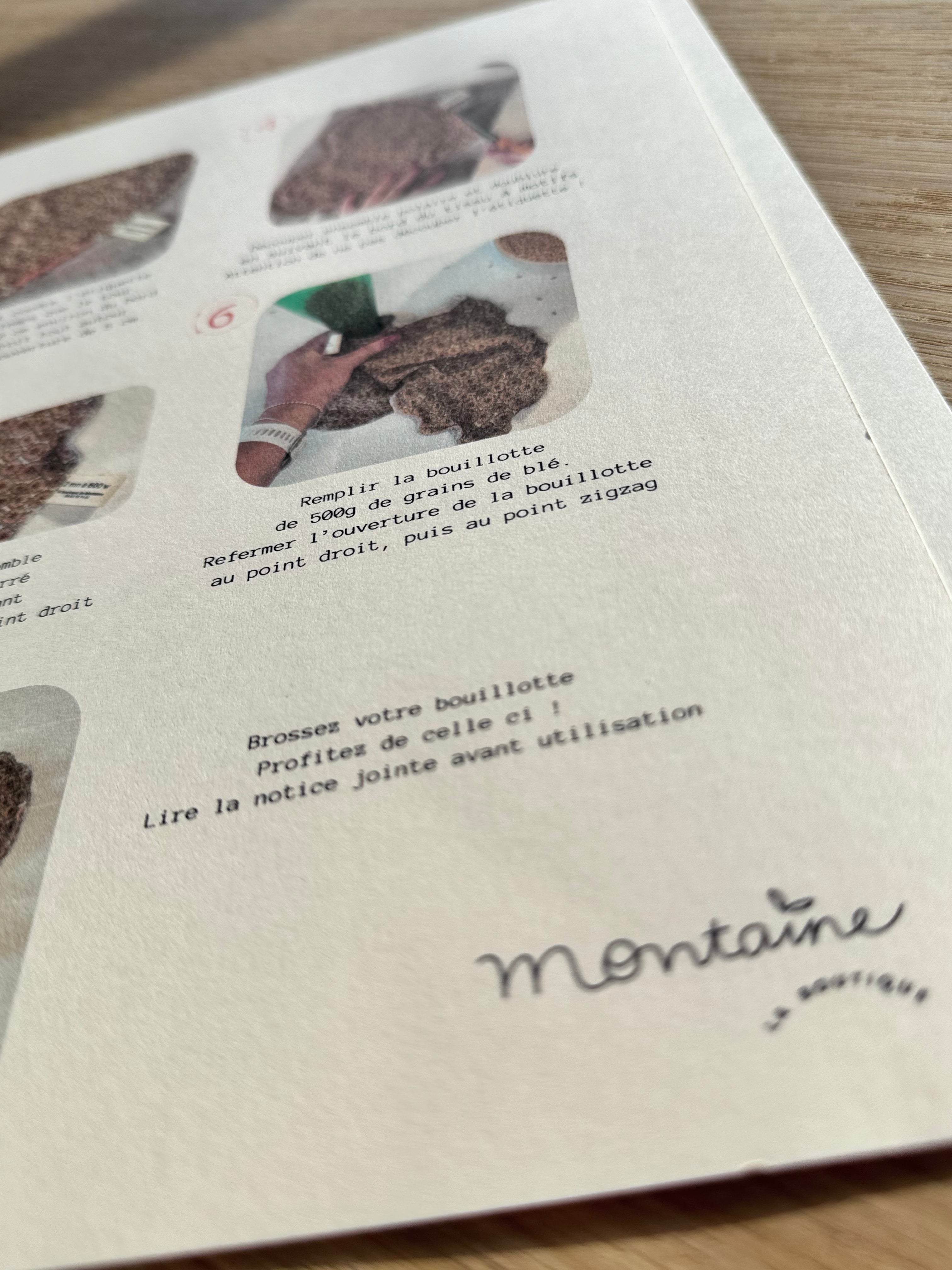 Kit Bouillotte coeur violettes/gris