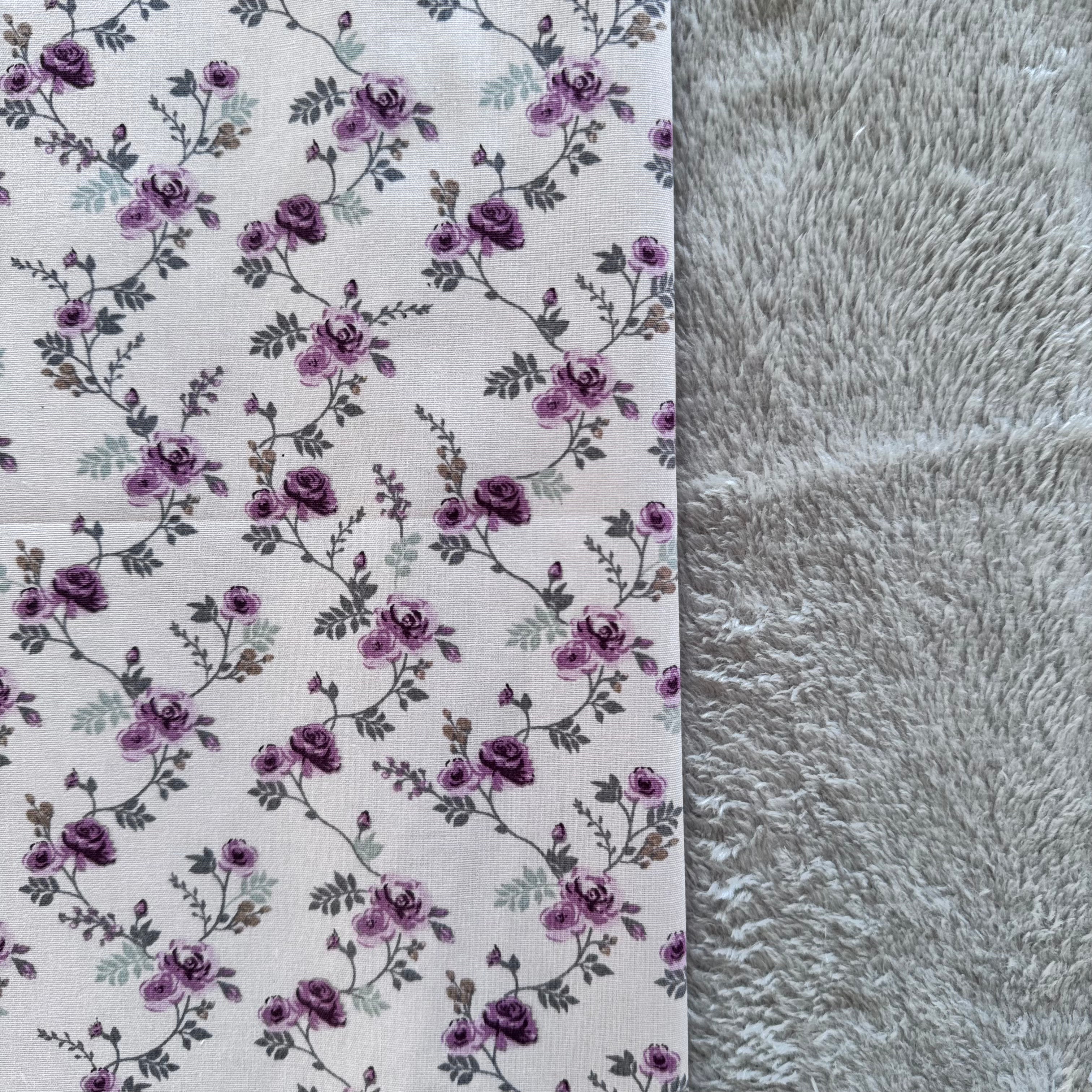 Kit Bouillotte coeur violettes/gris