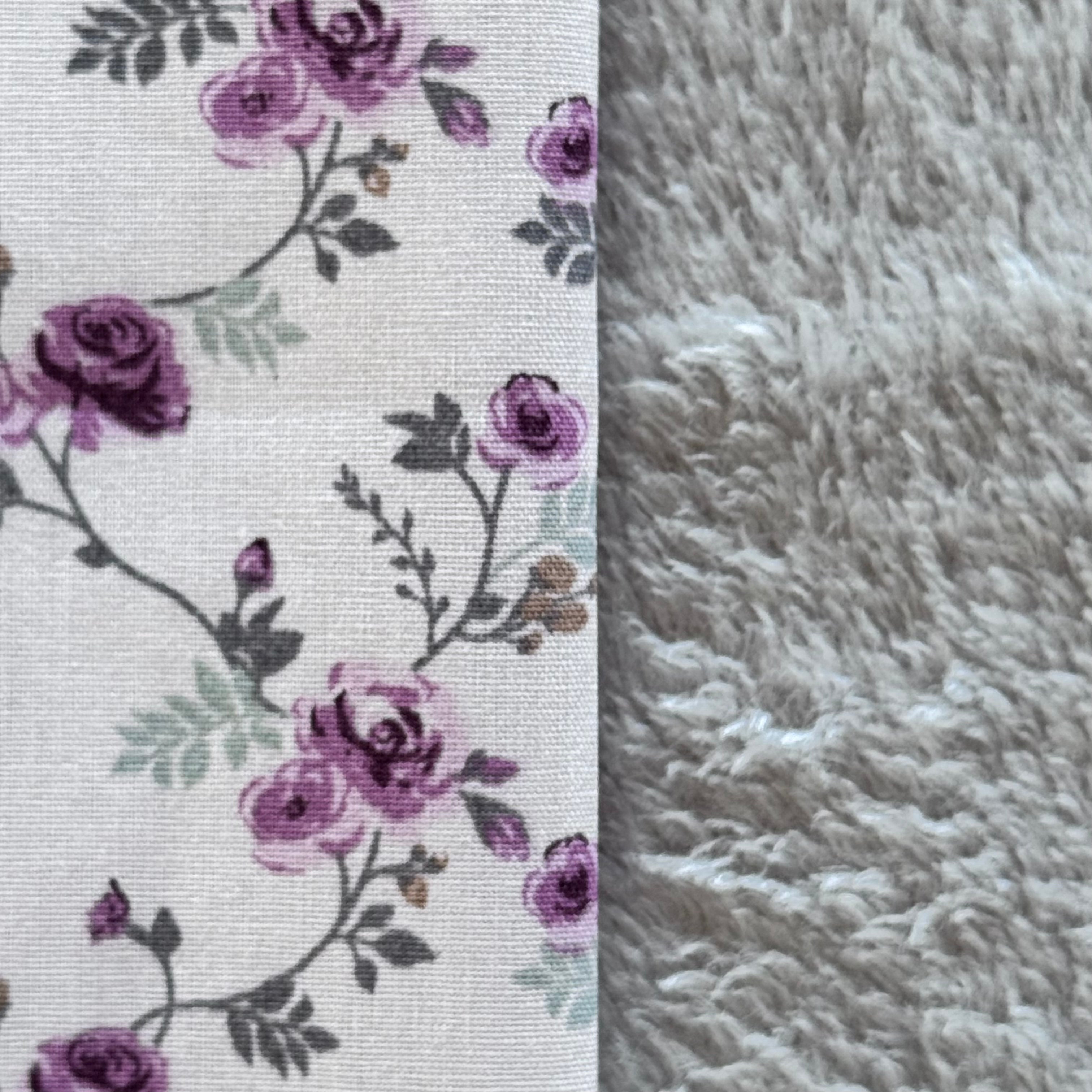 Kit Bouillotte coeur violettes/gris