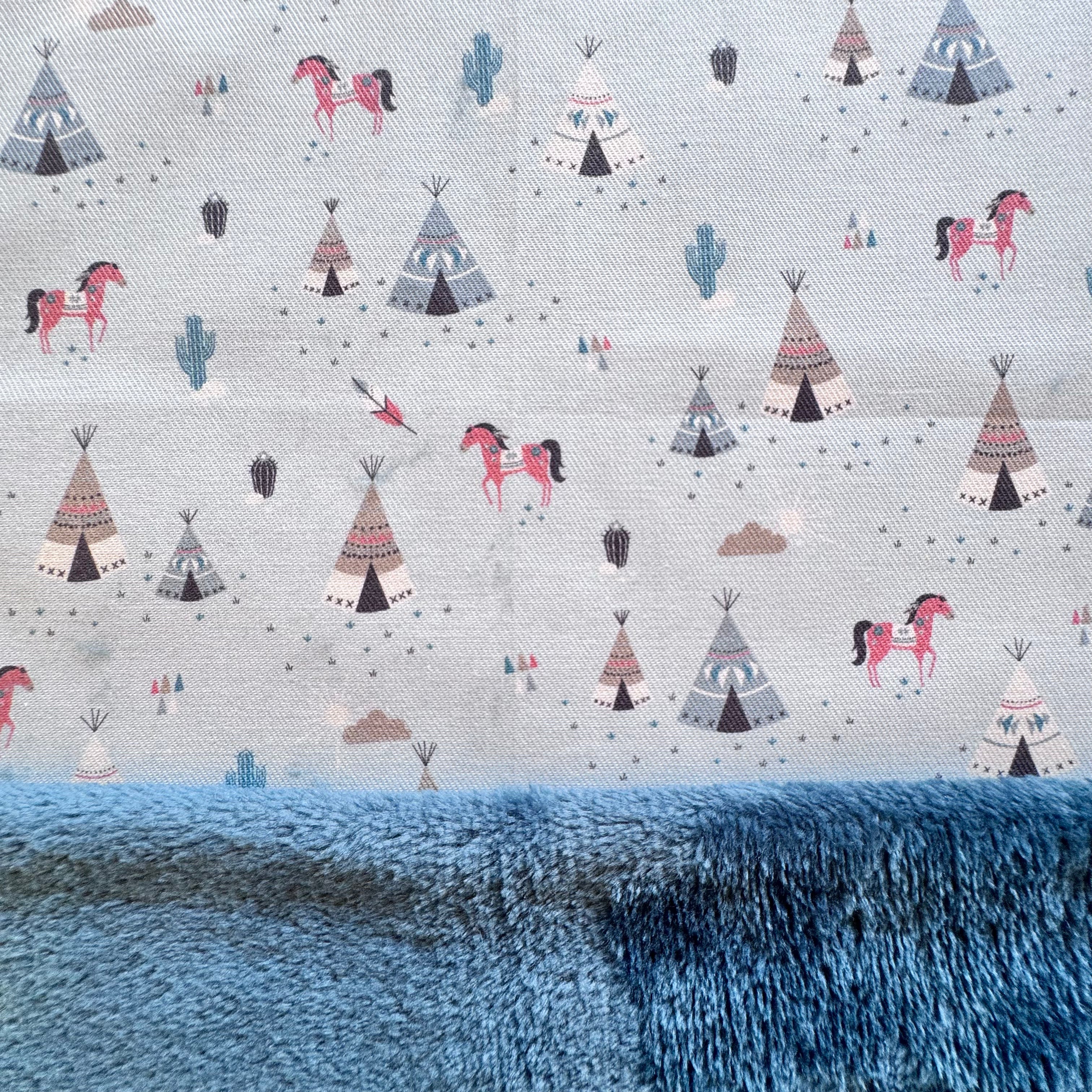 Kit Bouillotte coeur tipi/bleu