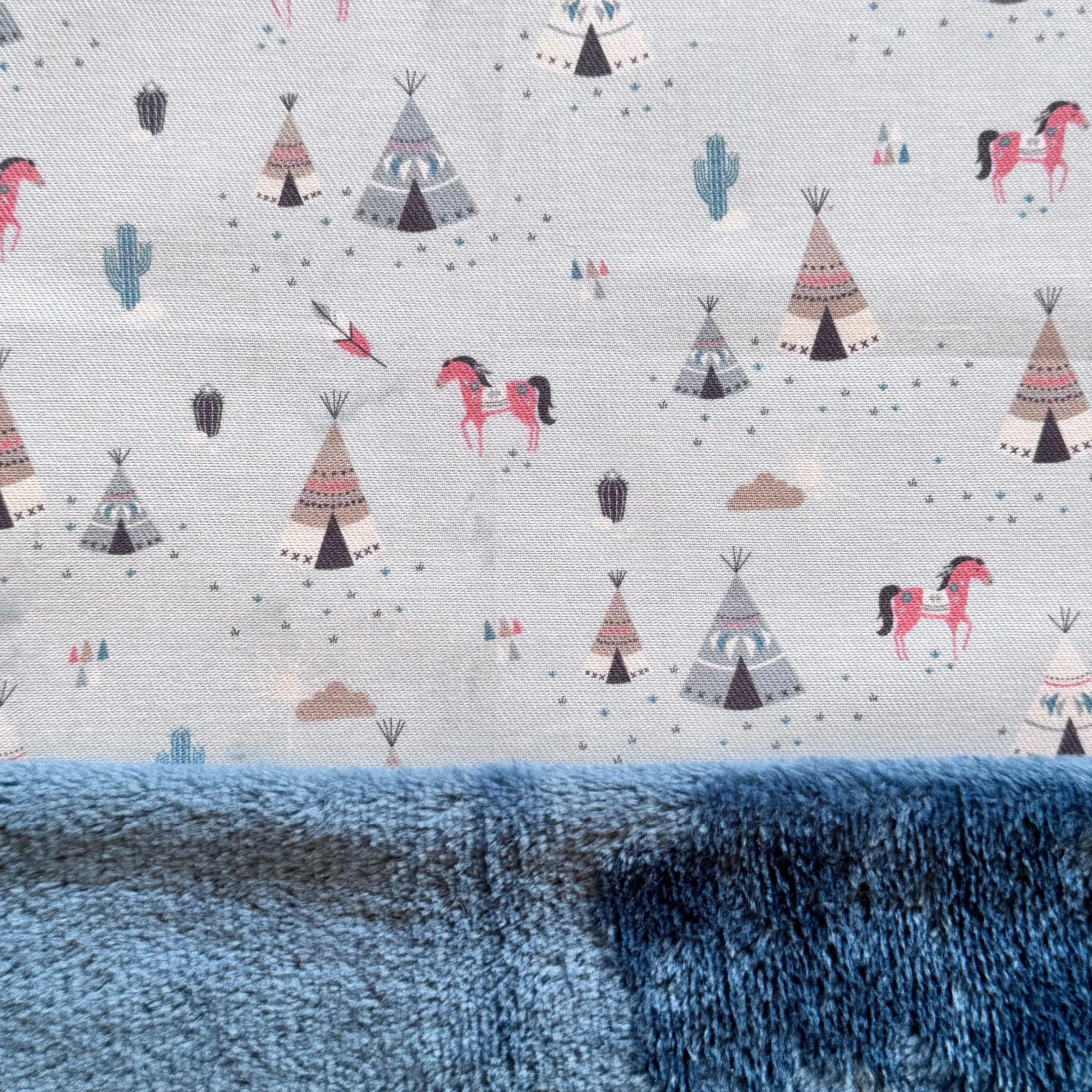 Kit Bouillotte coeur tipi/bleu