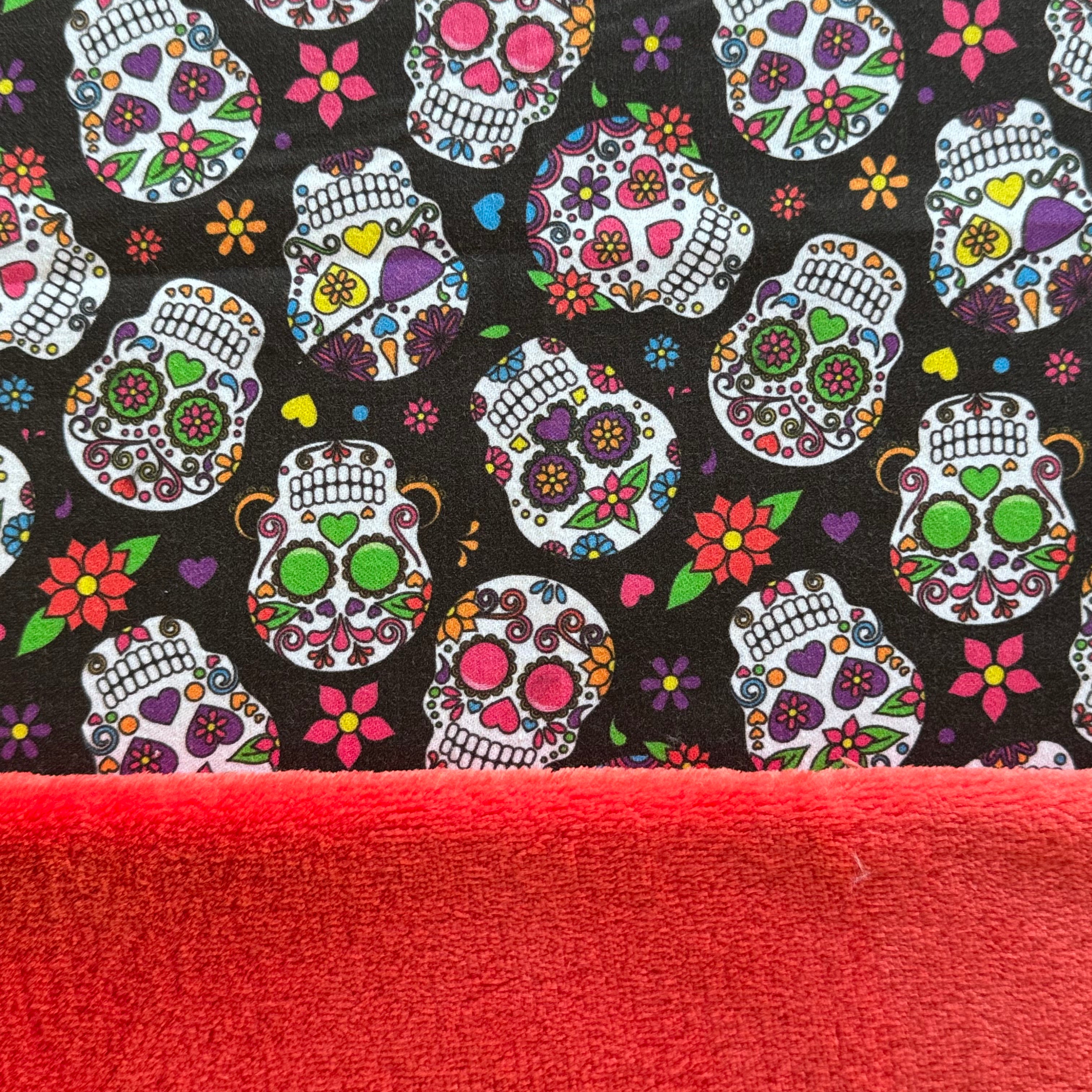 Kit Bouillotte coeur rouge/multicolore tëte de mort