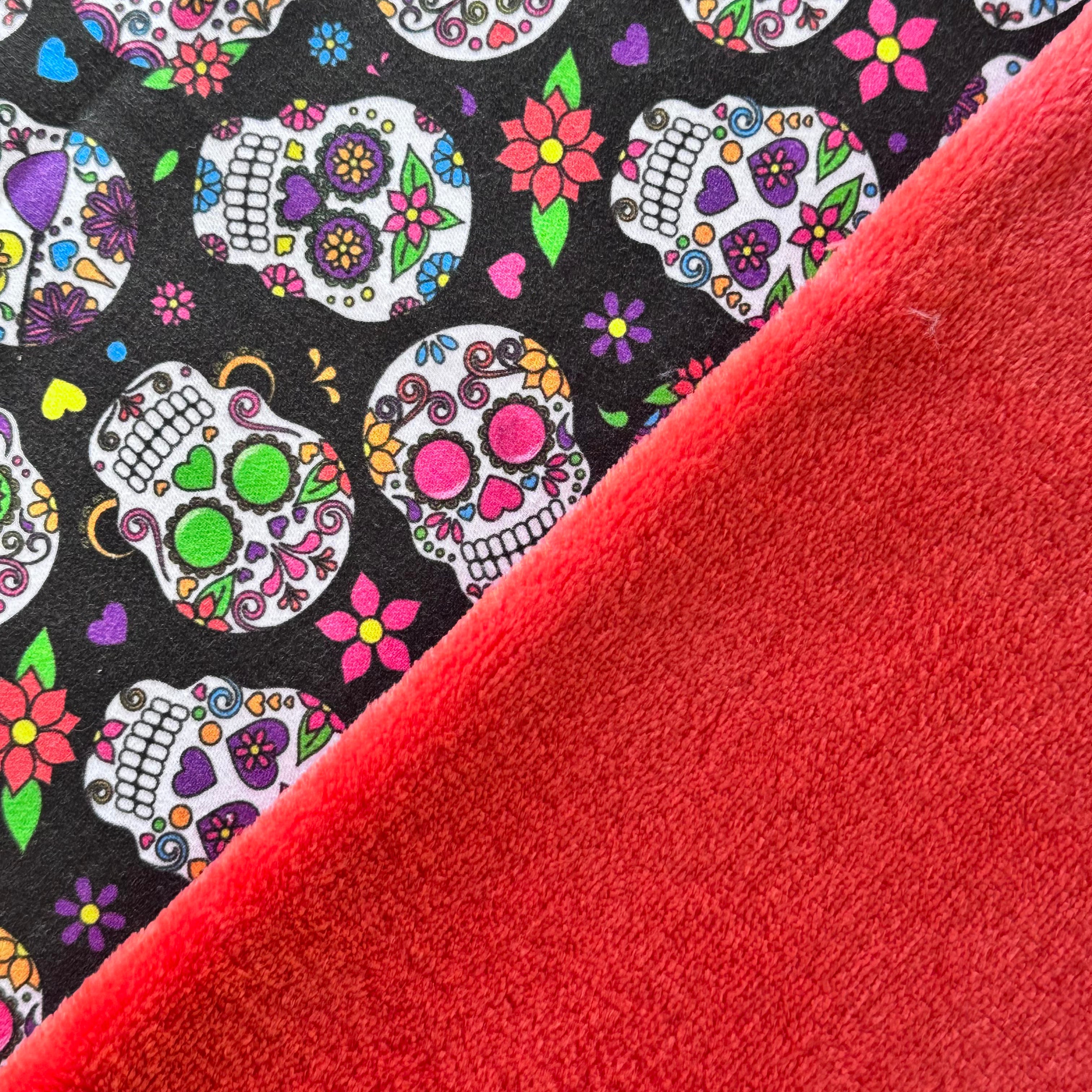 Kit Bouillotte coeur rouge/multicolore tëte de mort