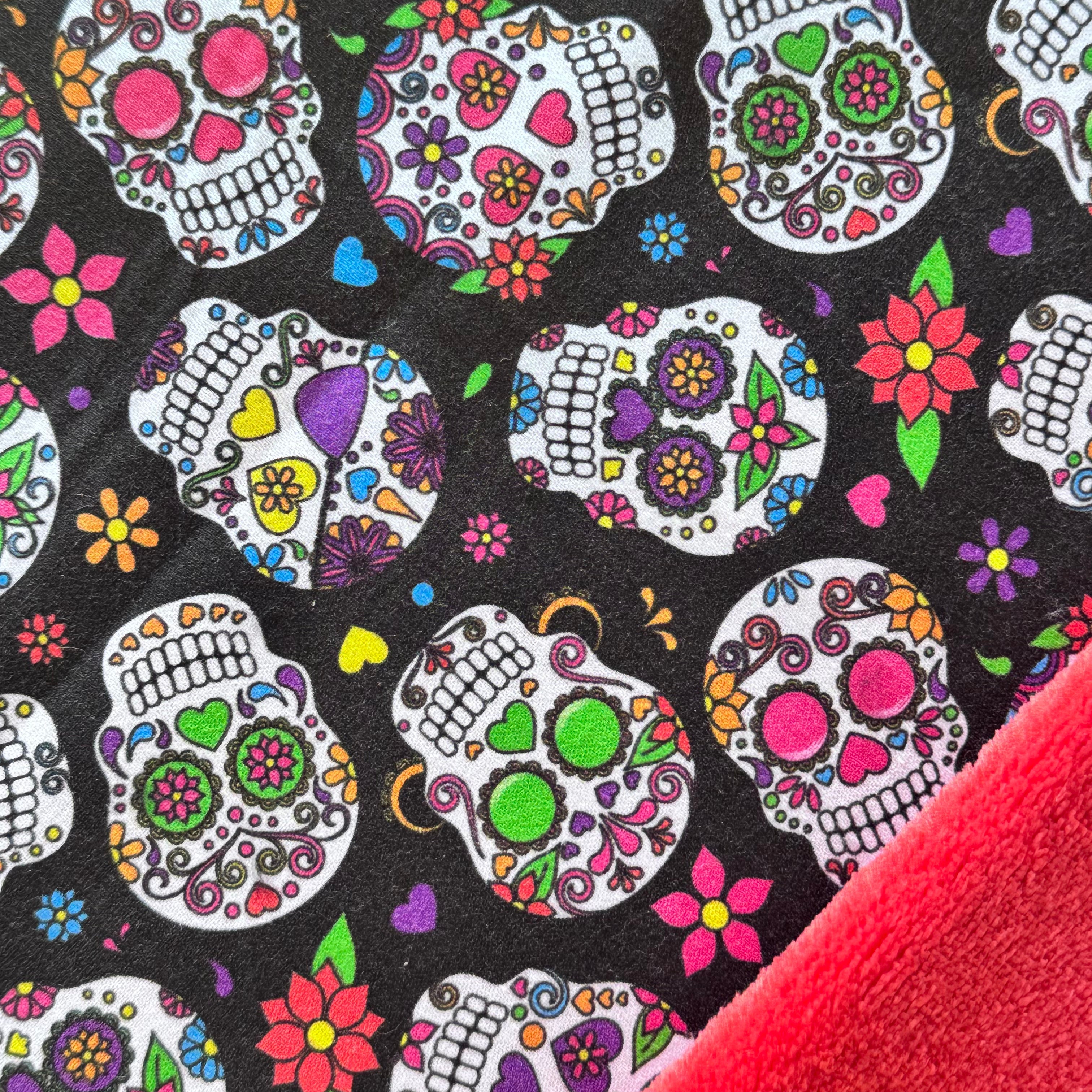 Kit Bouillotte coeur rouge/multicolore tëte de mort