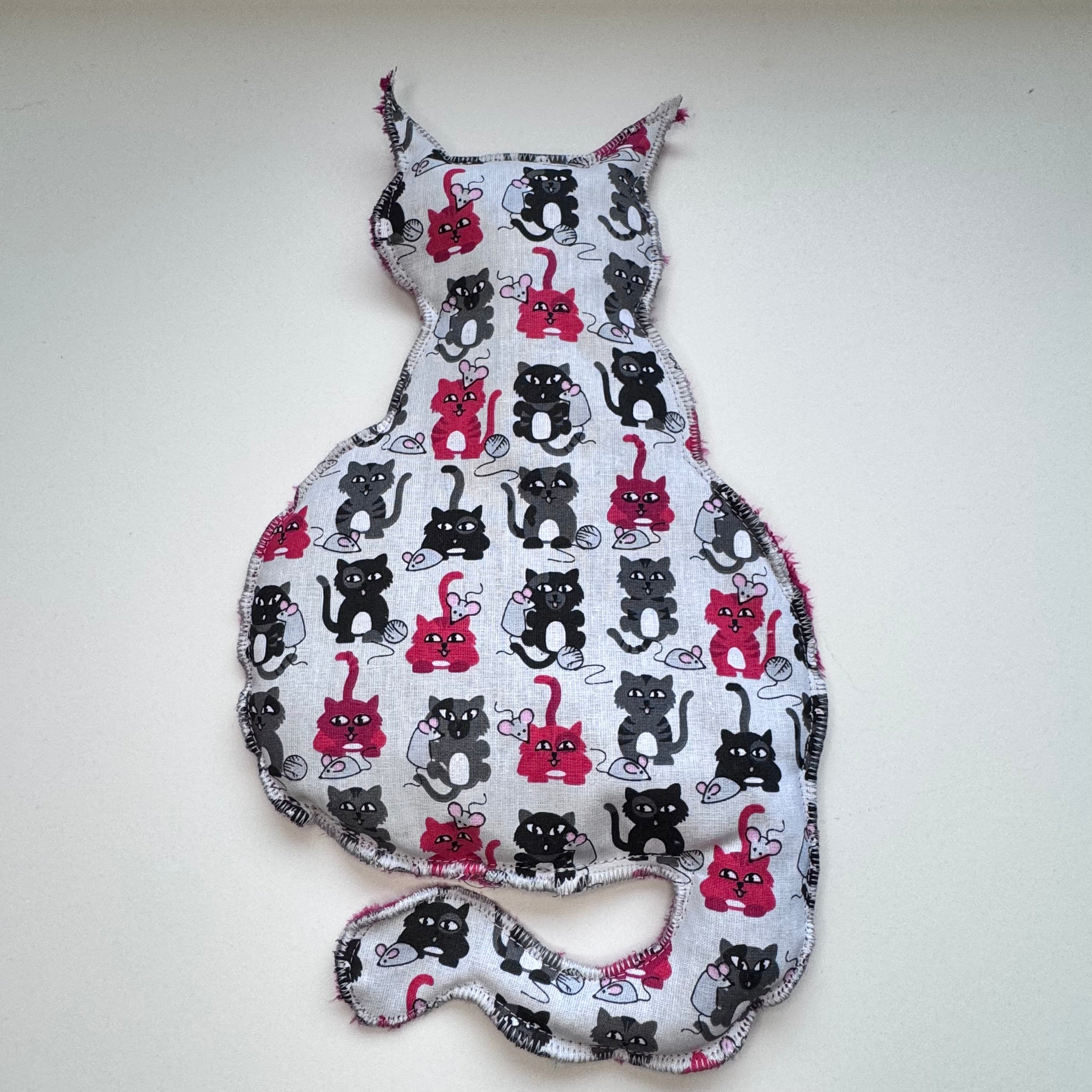 Bouillotte Chat rouge/gris