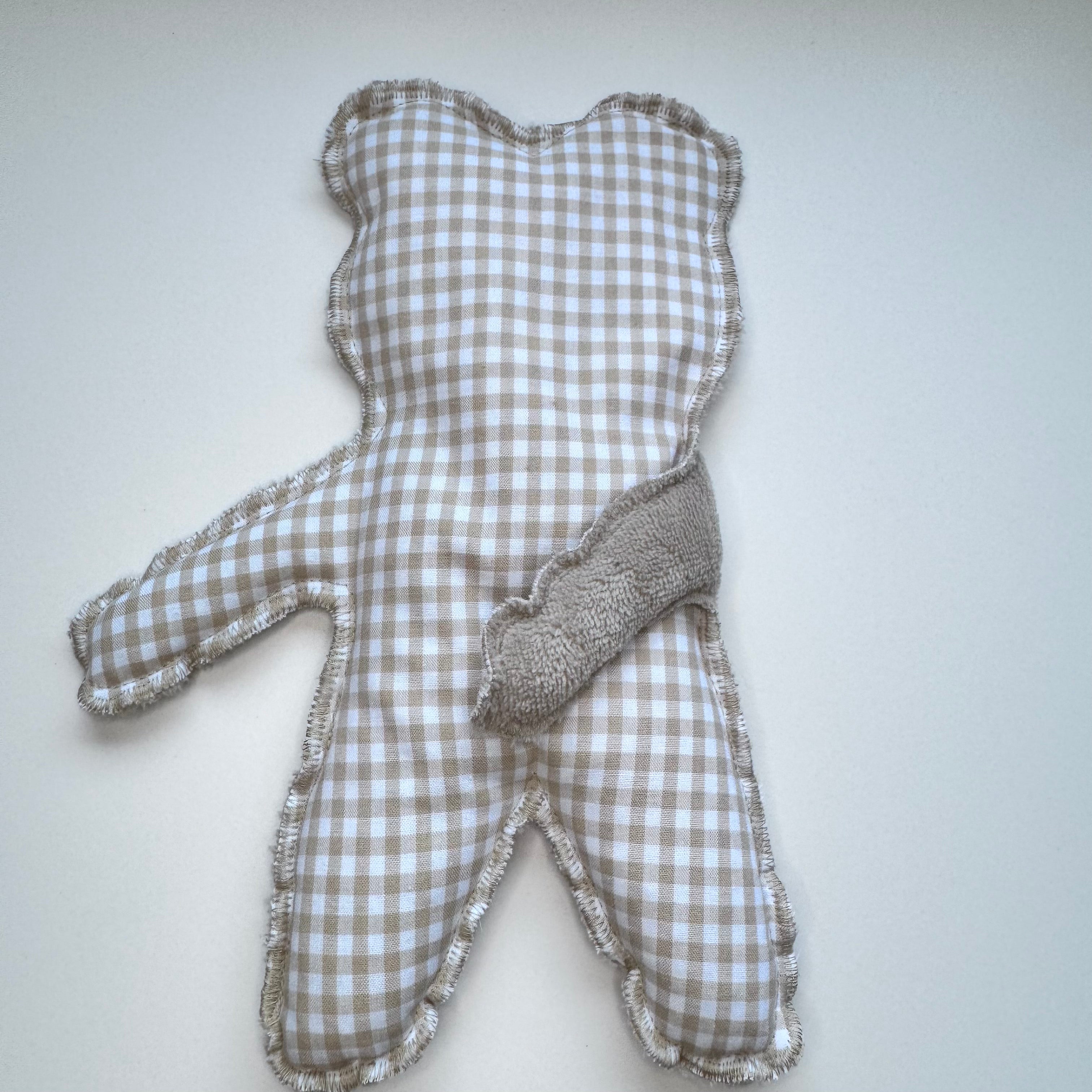 Bouillotte Ourson vichy beige