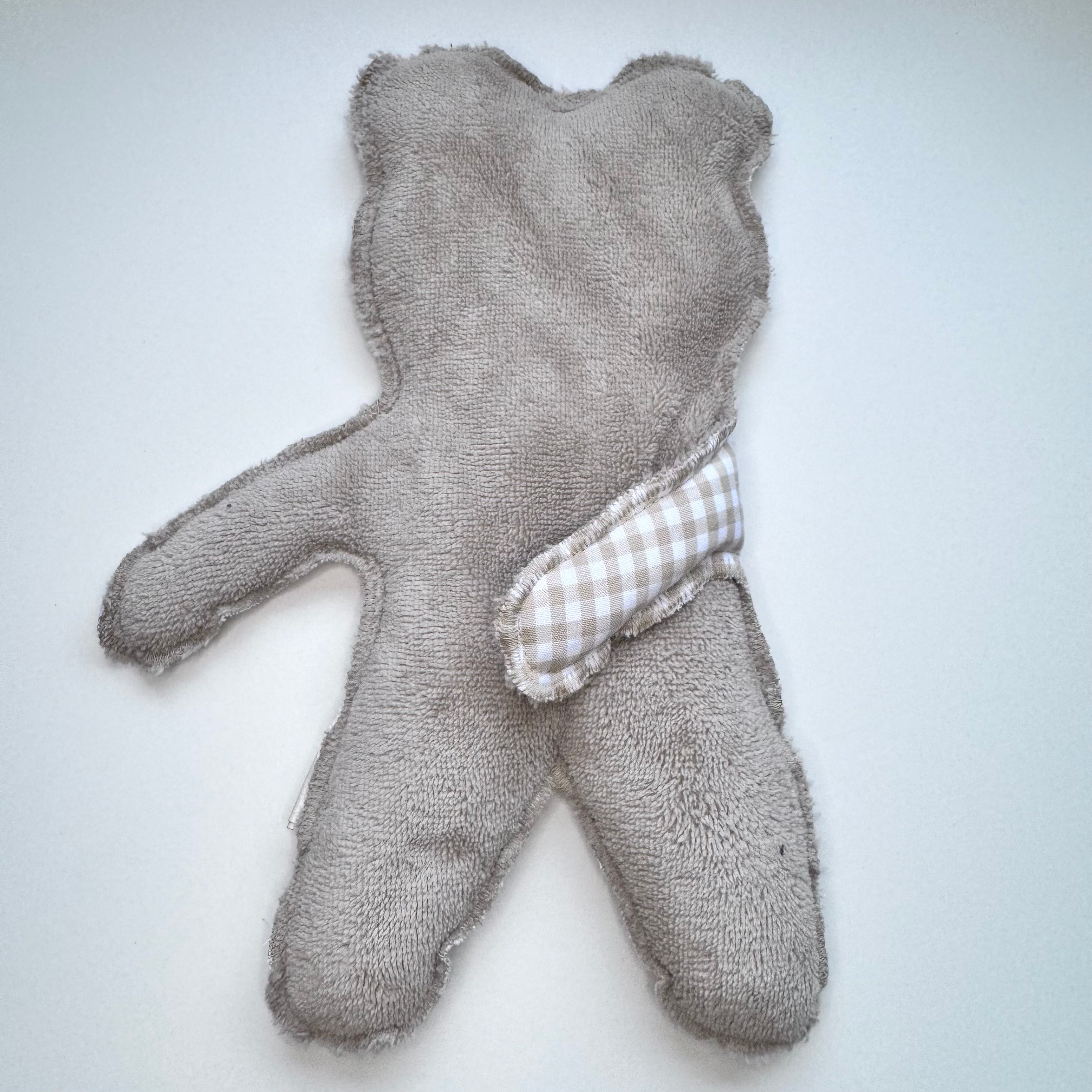 Bouillotte Ourson vichy beige