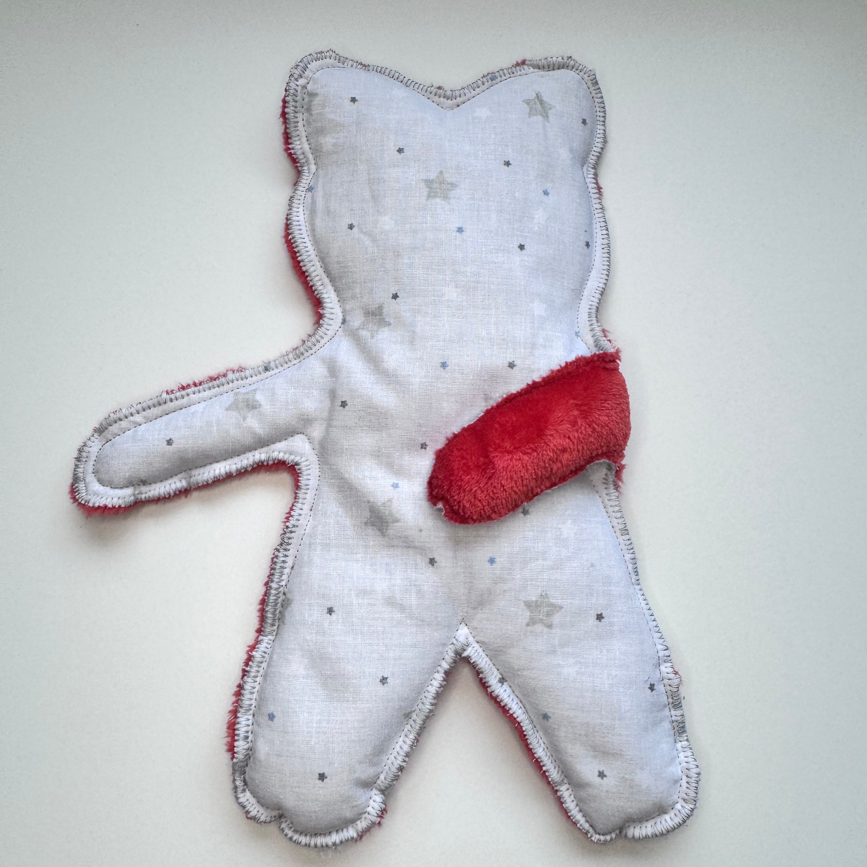 DERNIÈRE CHANCE - Bouillotte Ourson Etoiles gris/orange