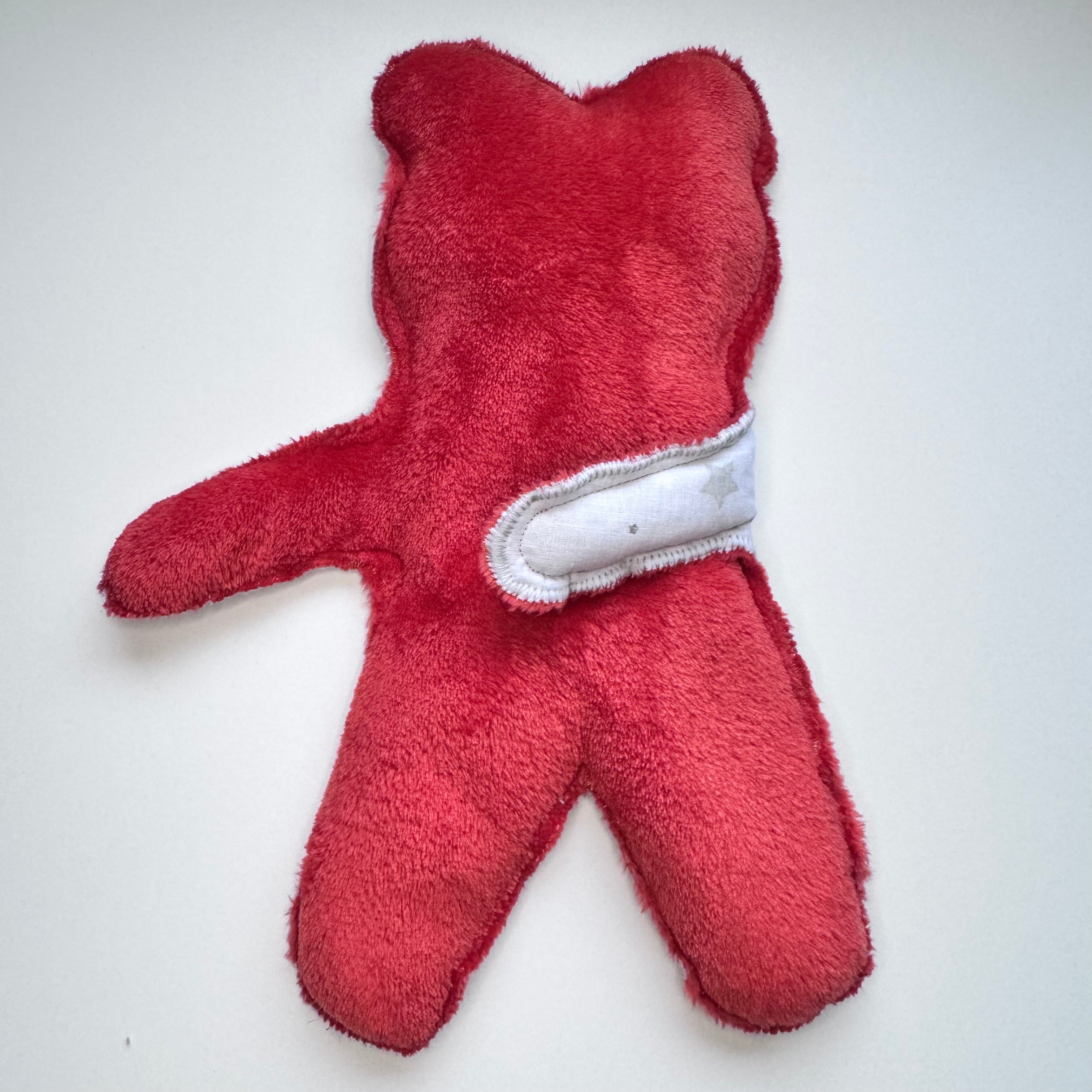 DERNIÈRE CHANCE - Bouillotte Ourson Etoiles gris/orange