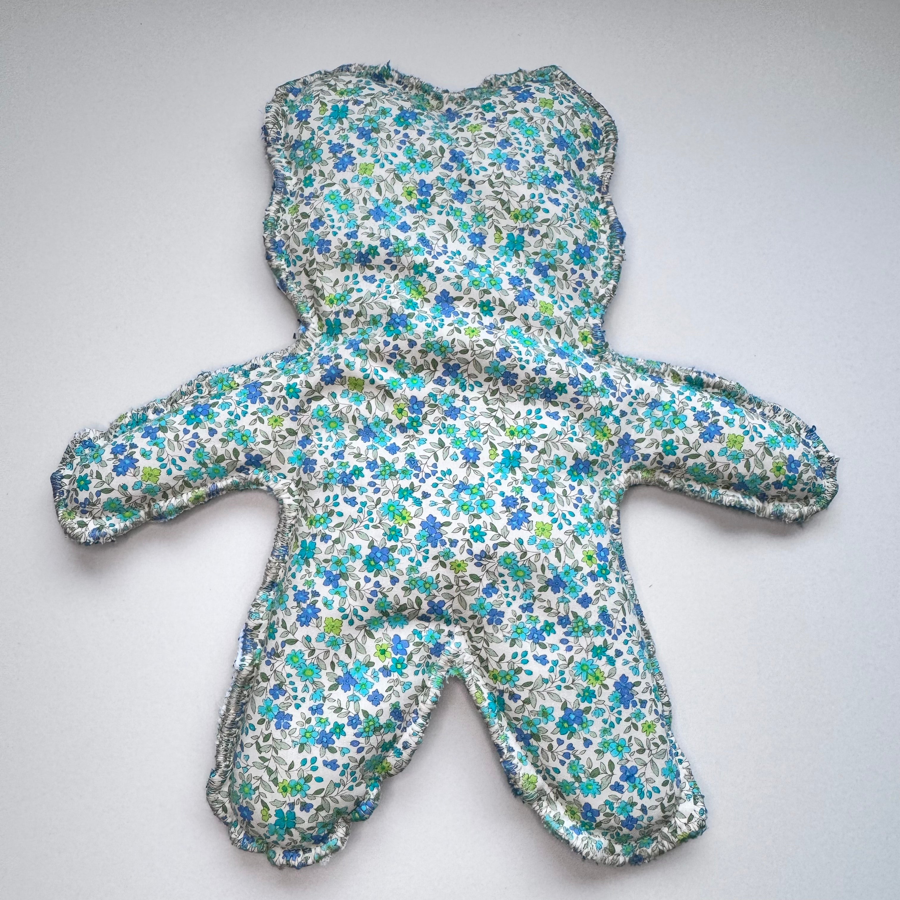 Bouillotte Ourson bleu canard/vert