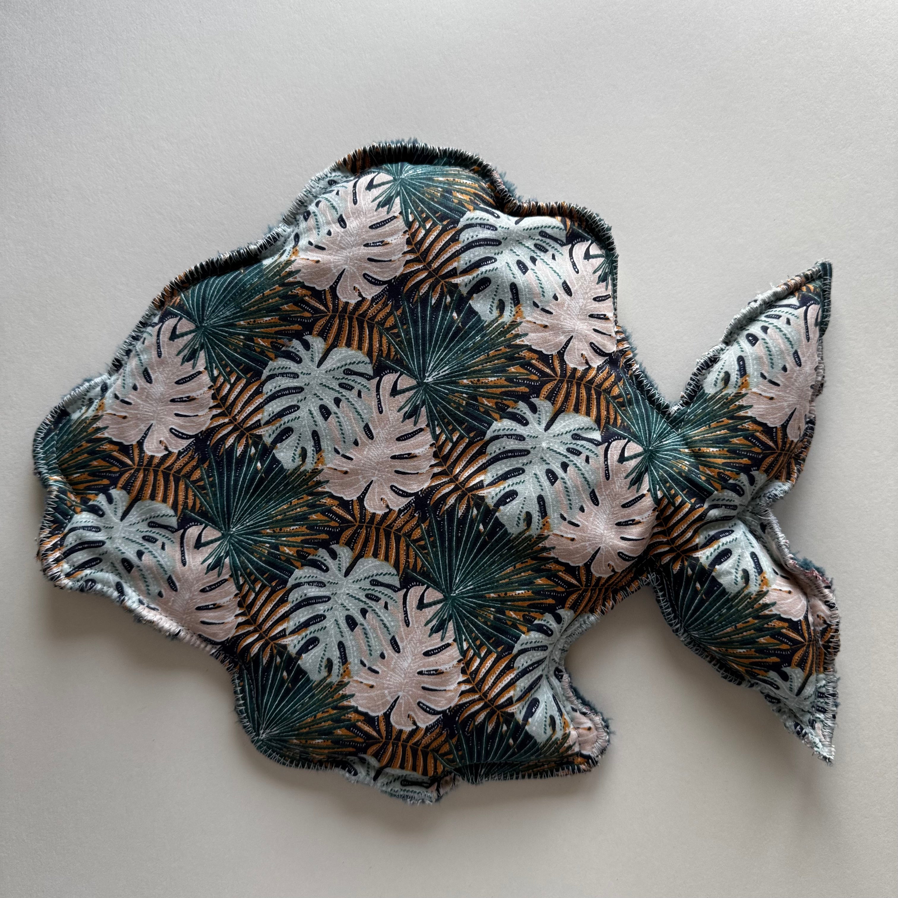 DERNIÈRE CHANCE - Bouillotte Poisson "feuilles ginko"