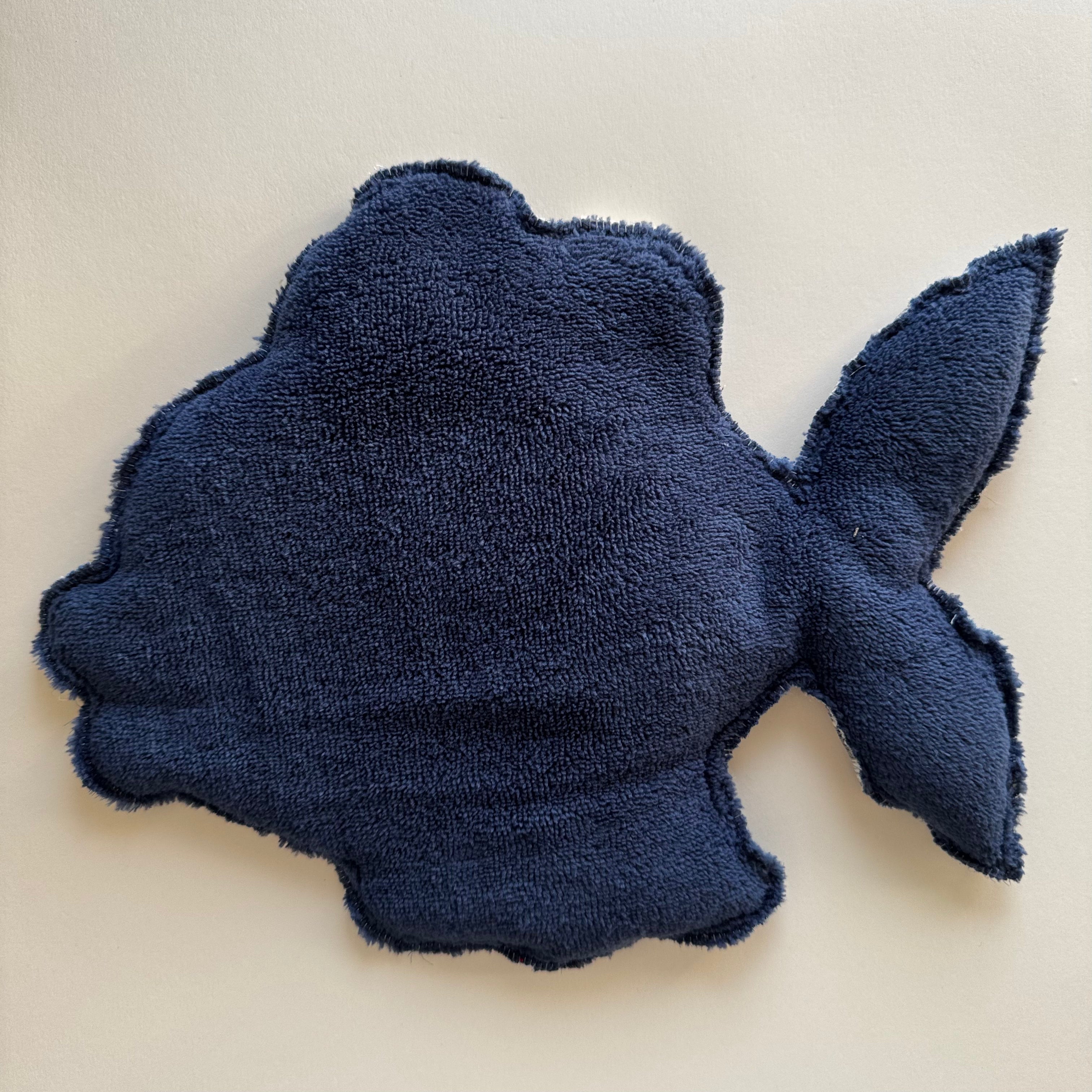 Bouillotte Poisson fleur bleu/bleu