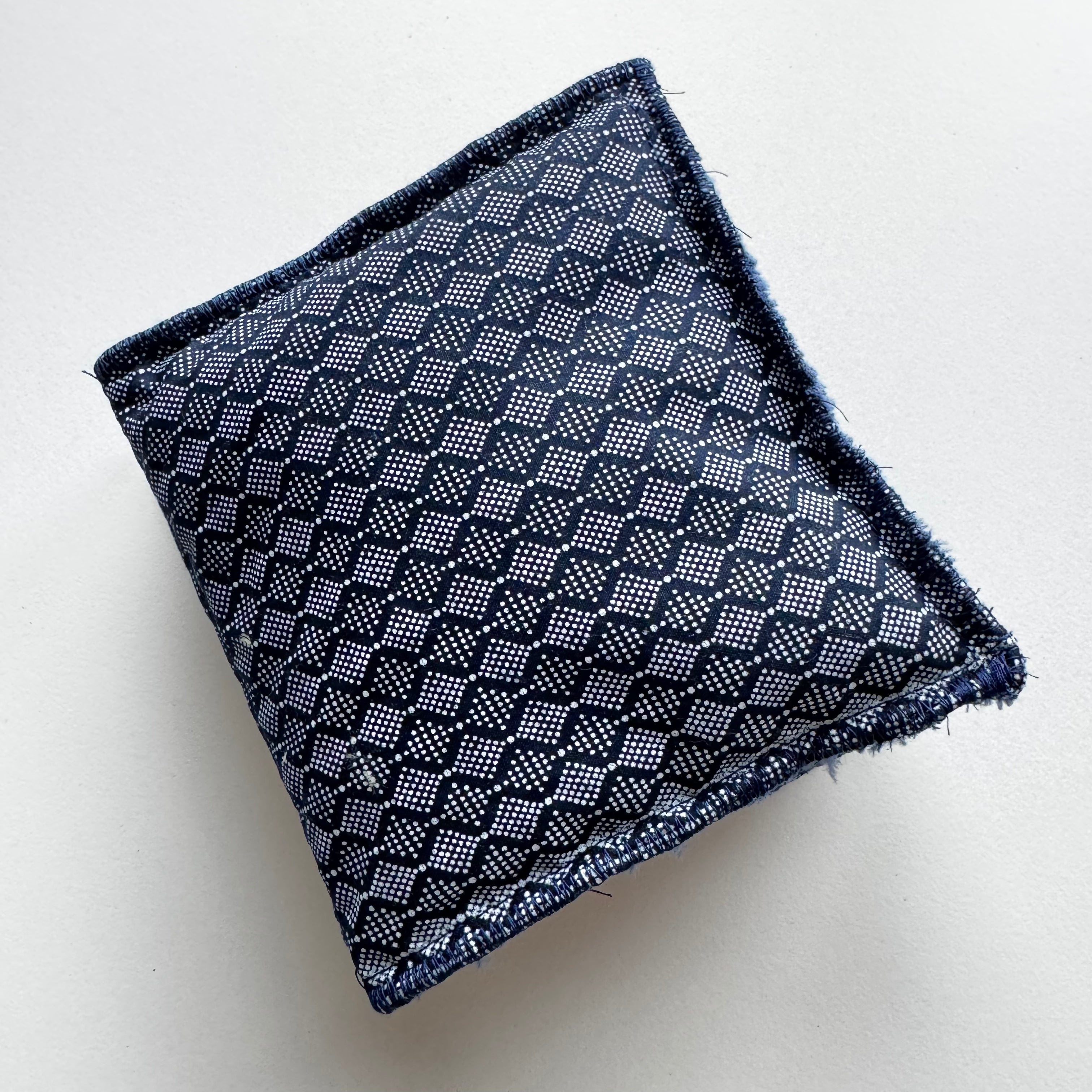 Bouillotte tour de cou rectangle graphique marine