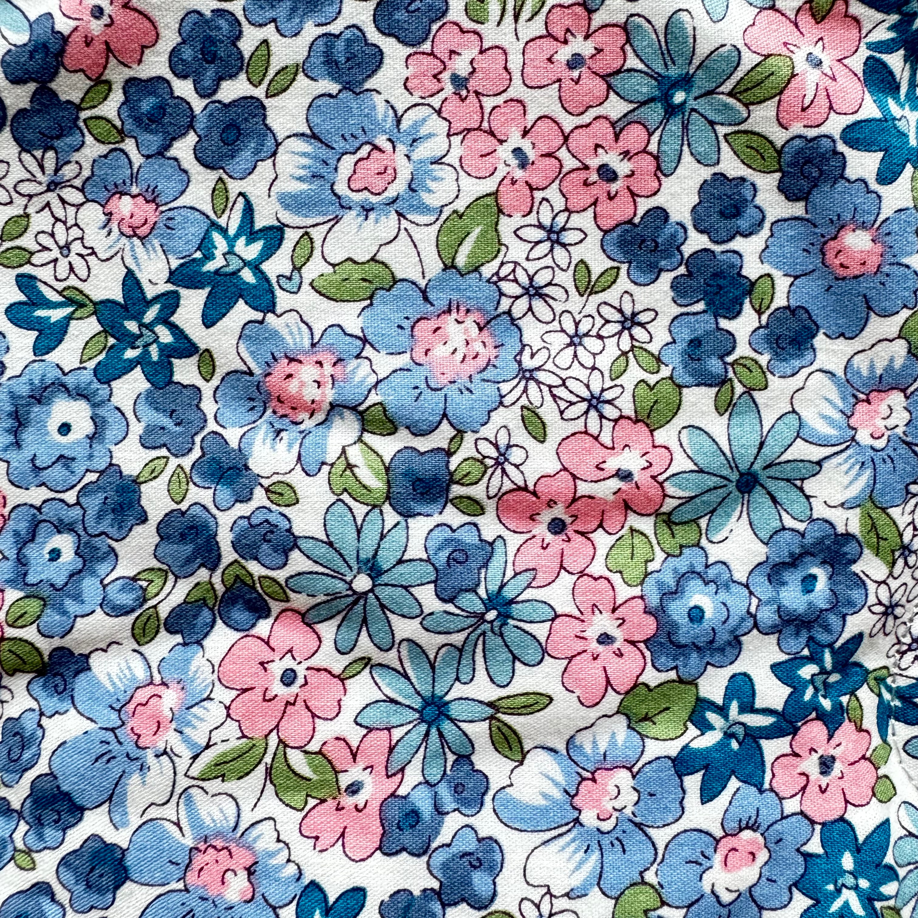 Bouillotte Ourson fleur bleu/rose/gris