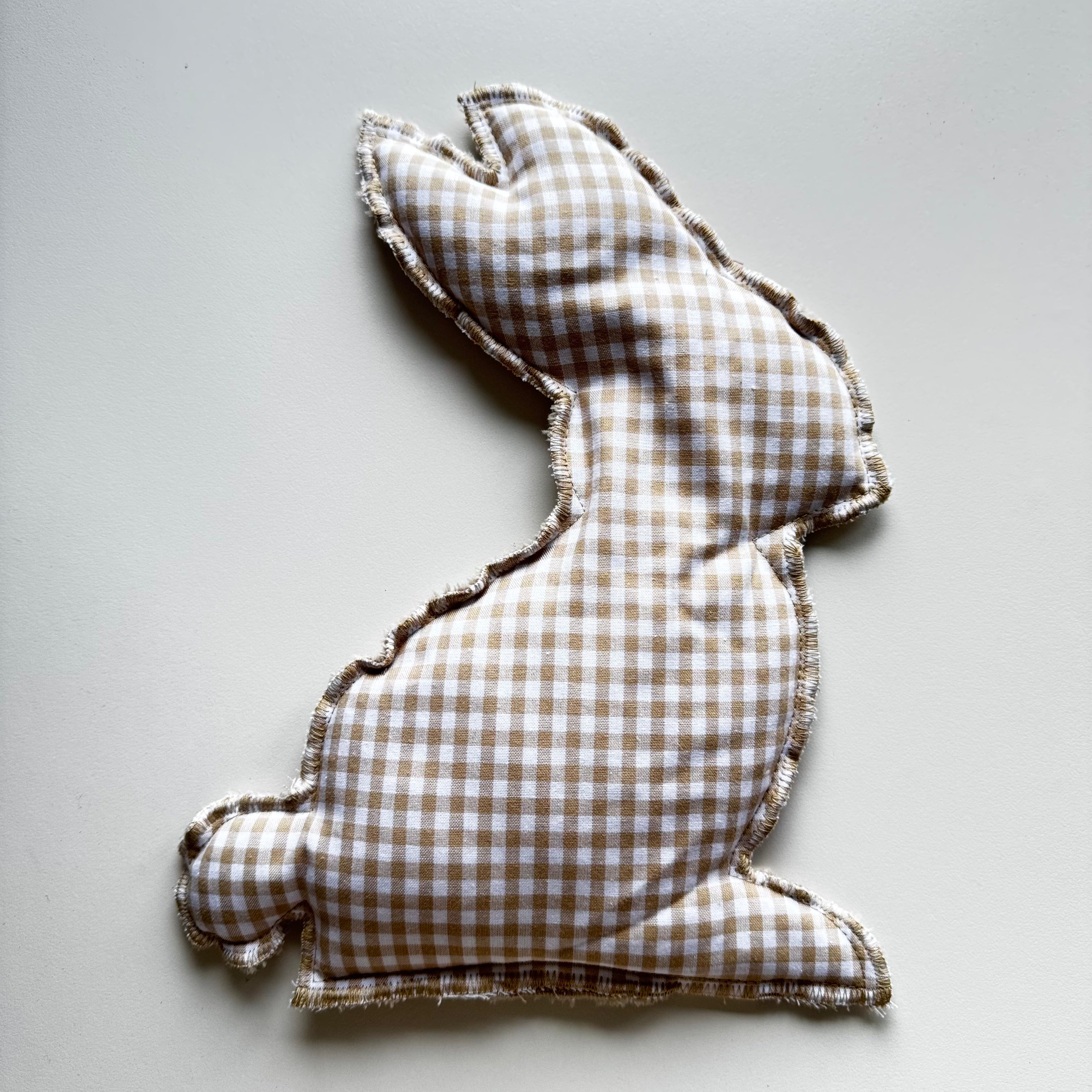 Bouillotte Lapin Vichy  ivoire/beige