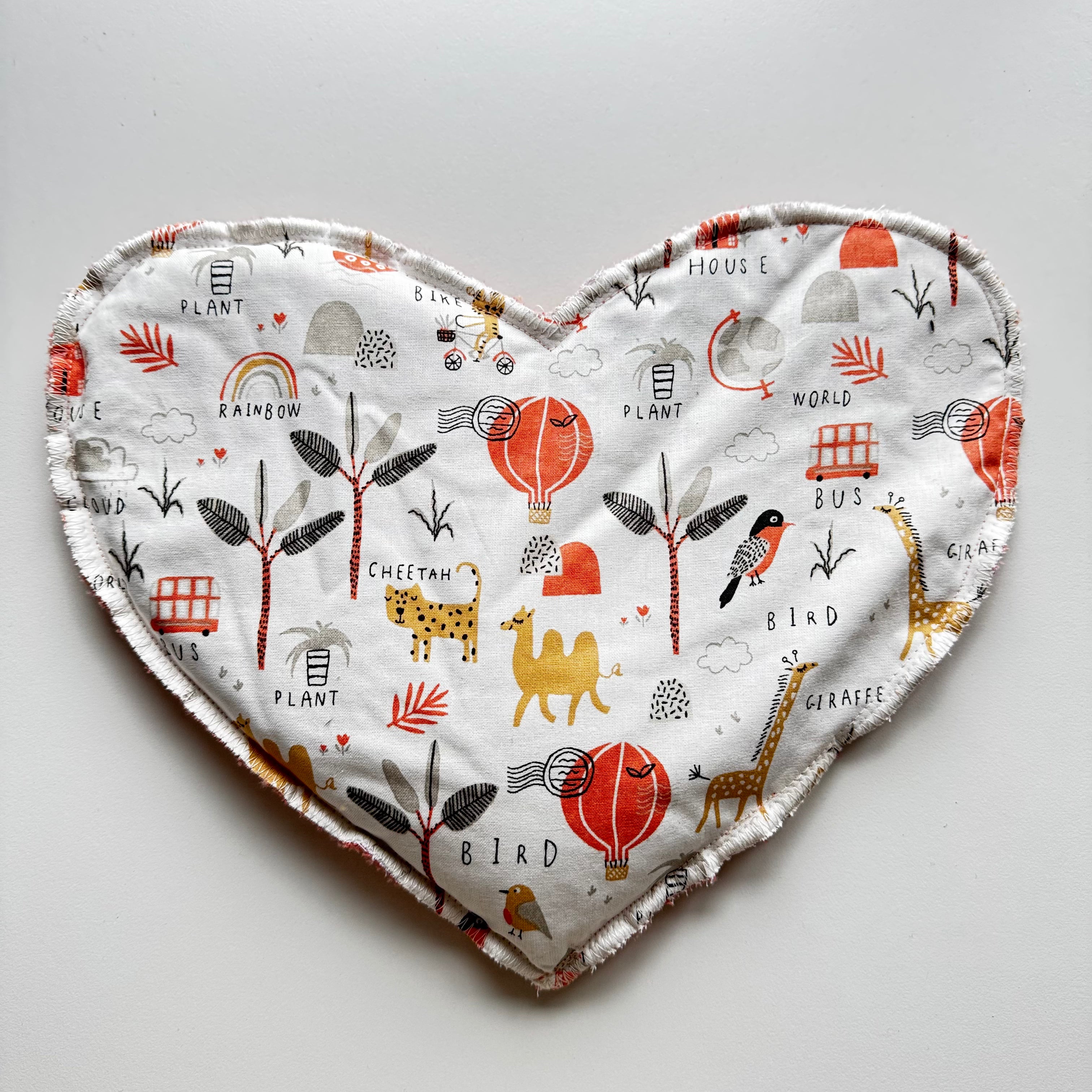 Bouillotte Coeur desert orange/ivoire