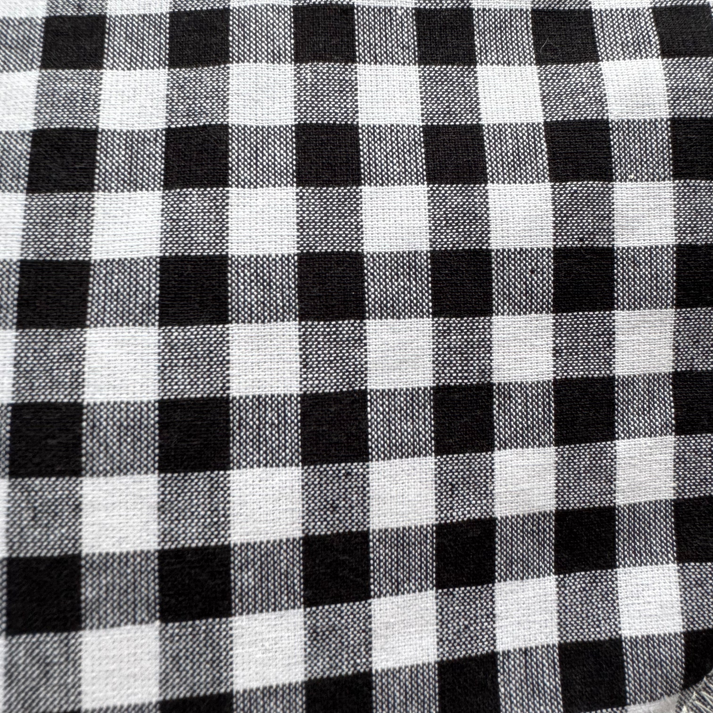 Bouillotte Coeur vichy noir/ivoire