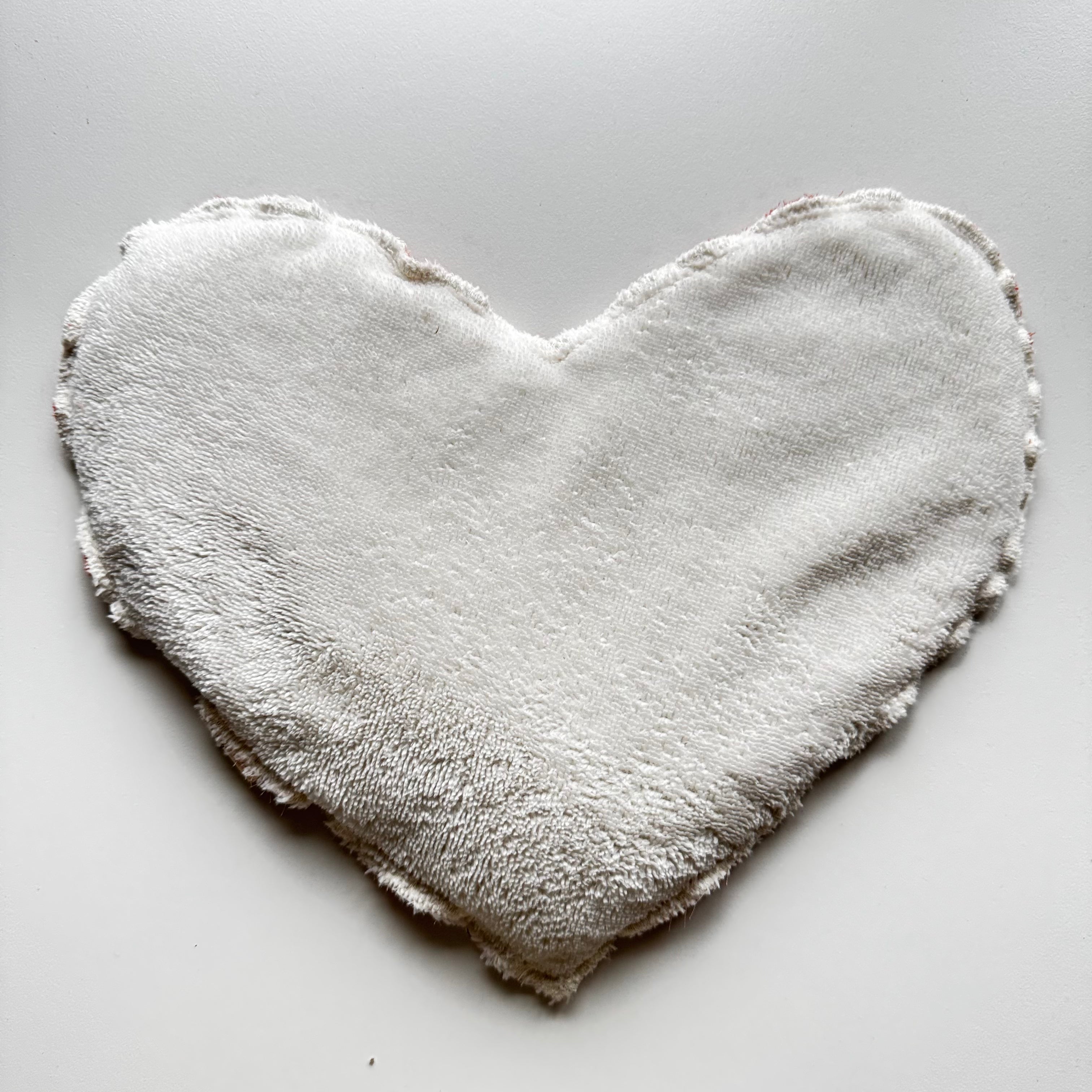 Bouillotte Coeur double gaze terracota ivoire