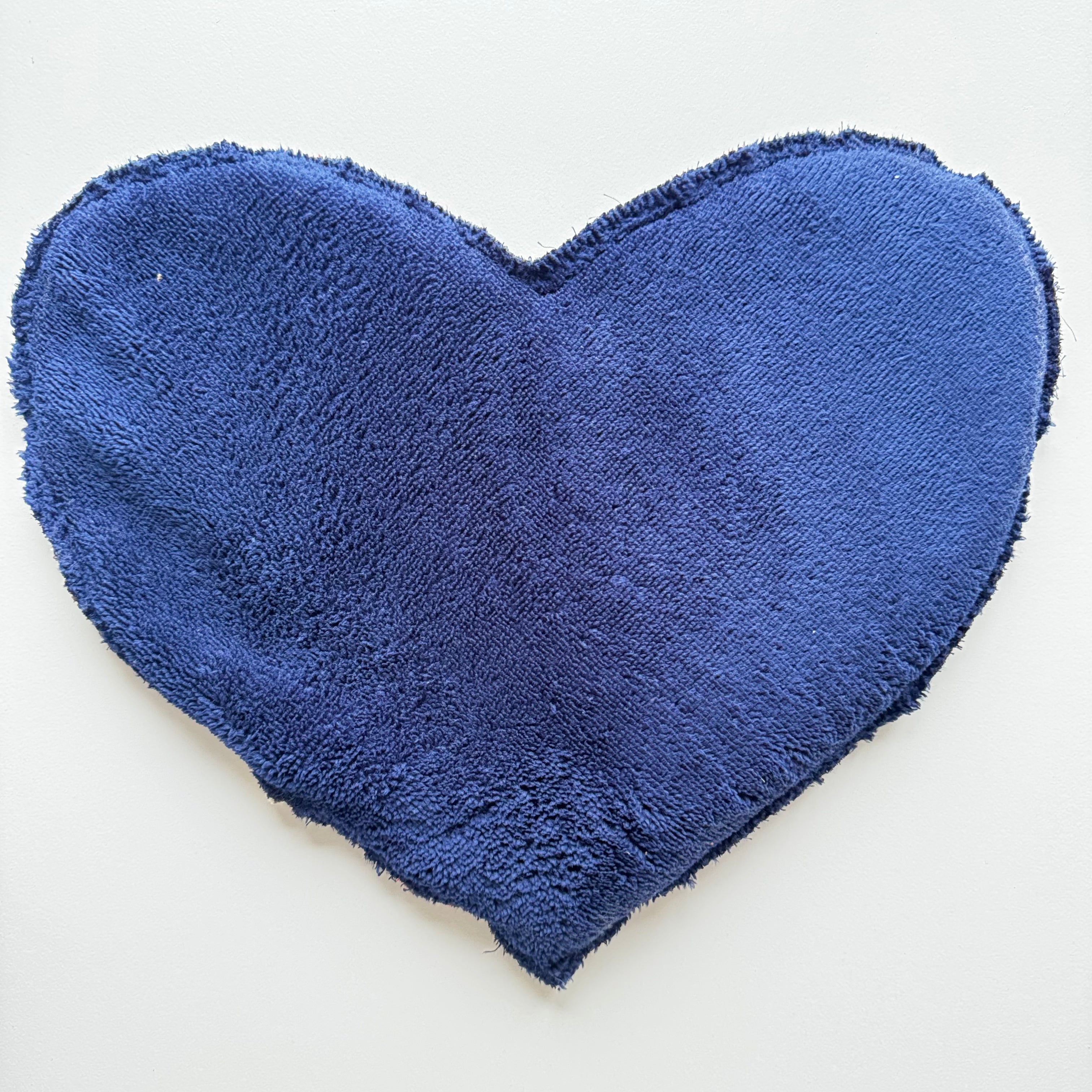 Bouillotte Coeur " écossaise" bleu/marine