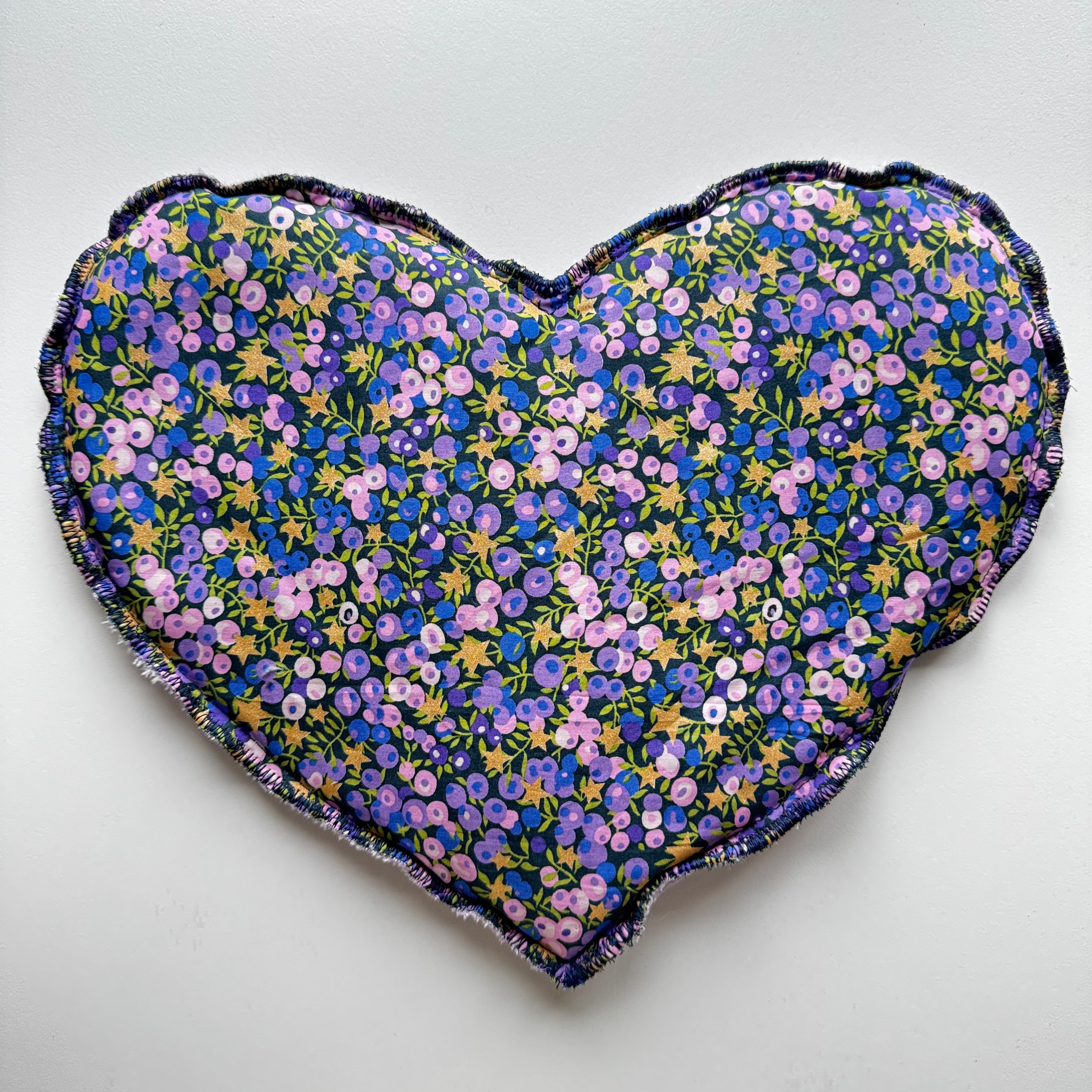 Bouillotte Coeur Liberty parle/bleu