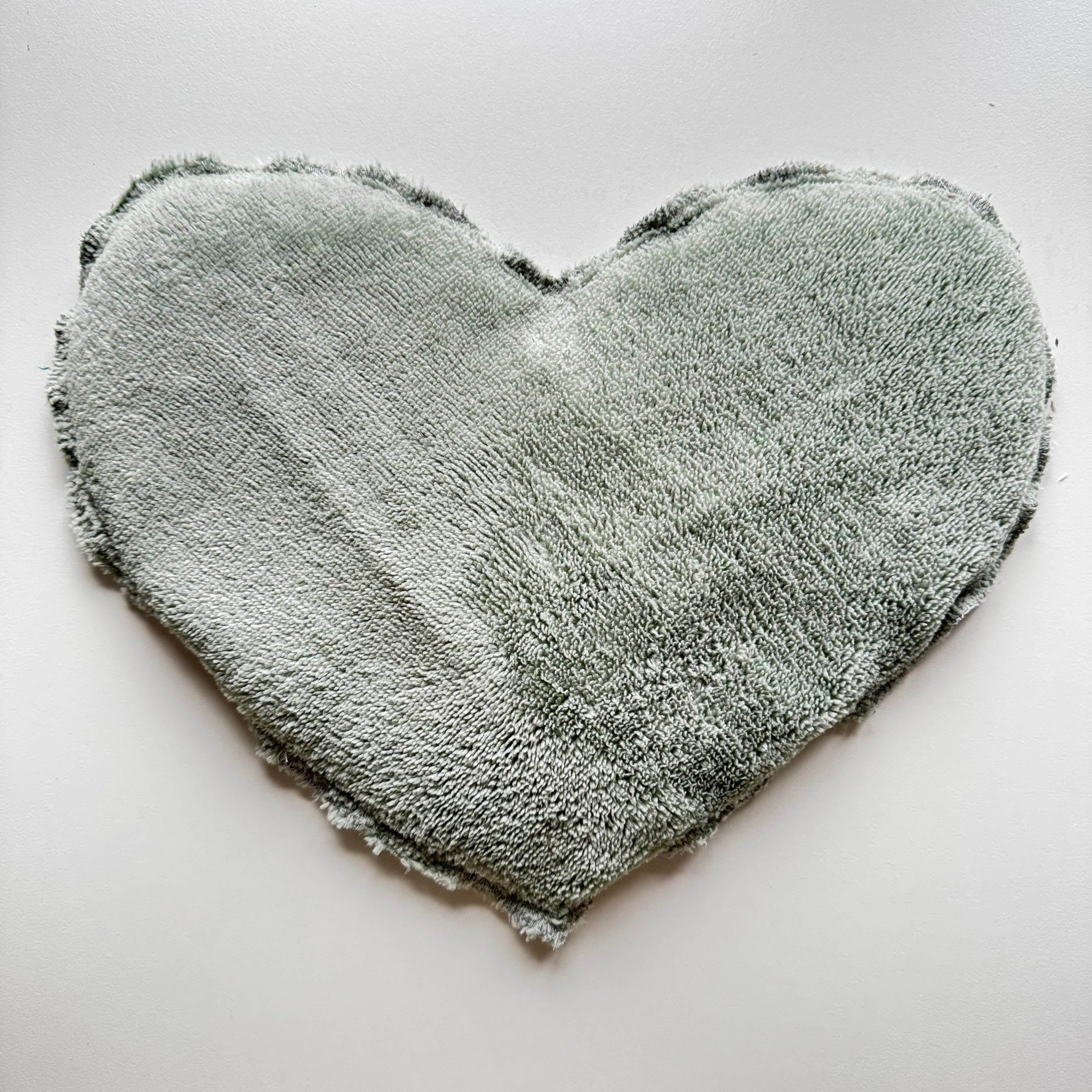 Bouillotte Coeur  fleuri bleu/vert