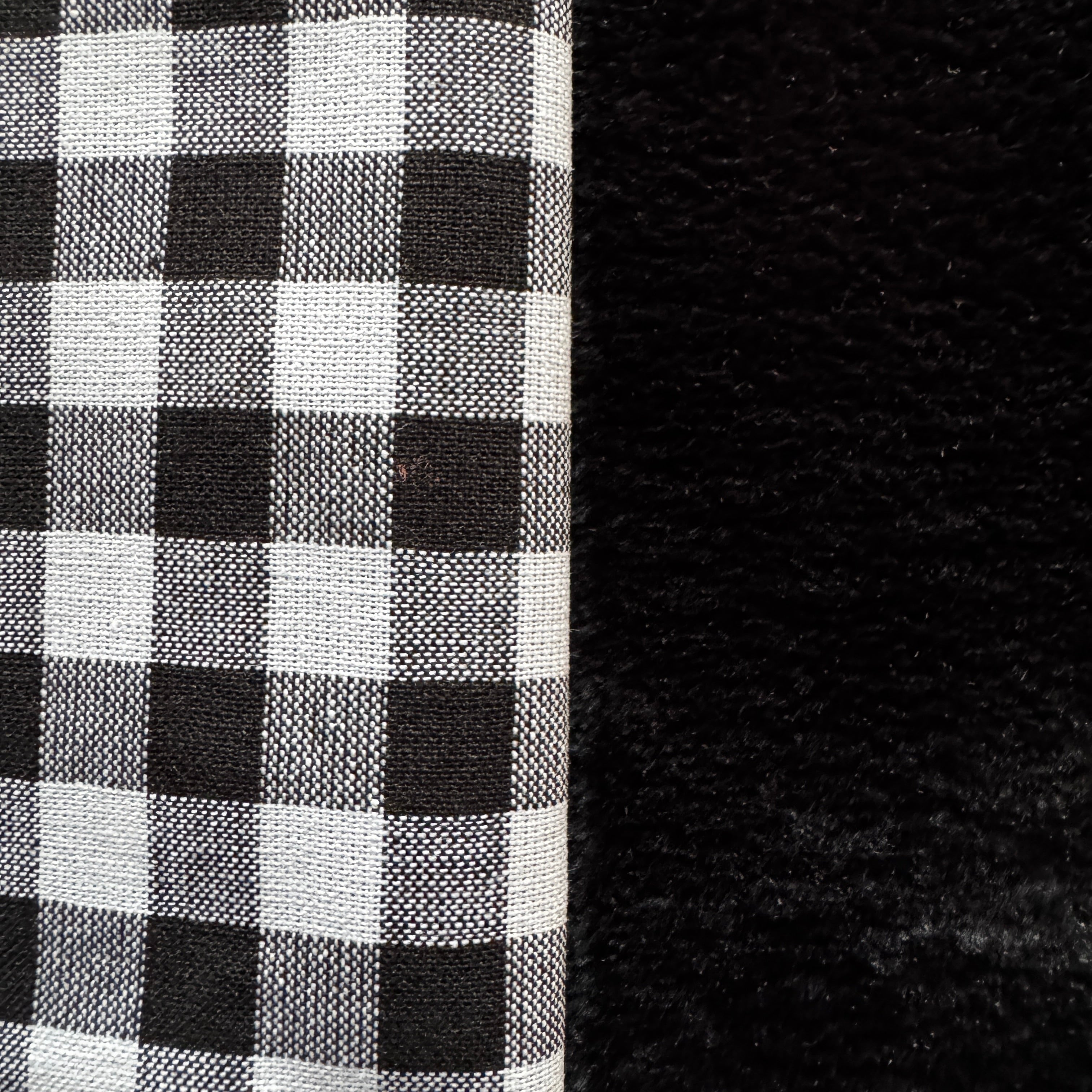 Bouillotte Ourson vichy noir/ivoire