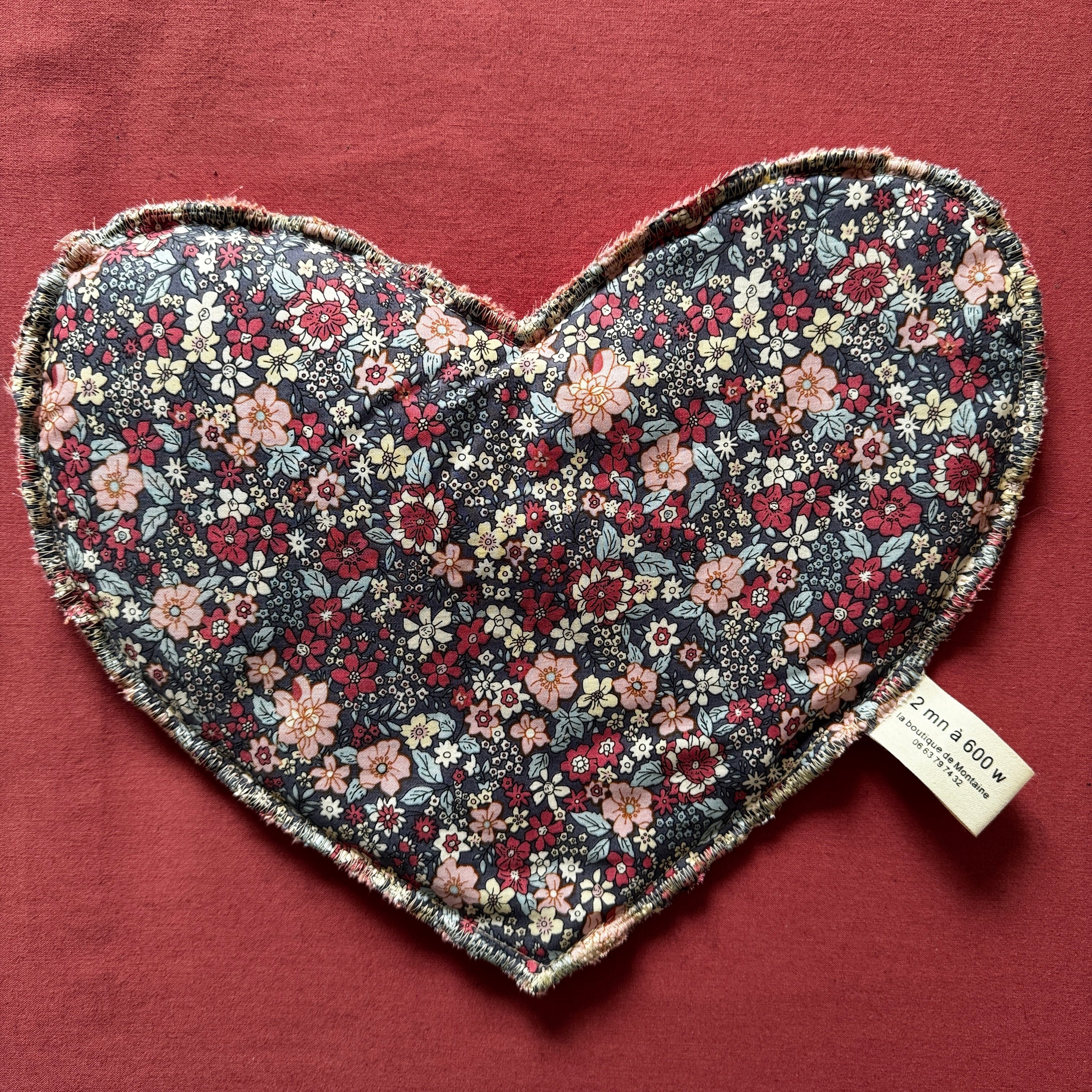 Bouillotte Coeur fleurs esprit  liberty