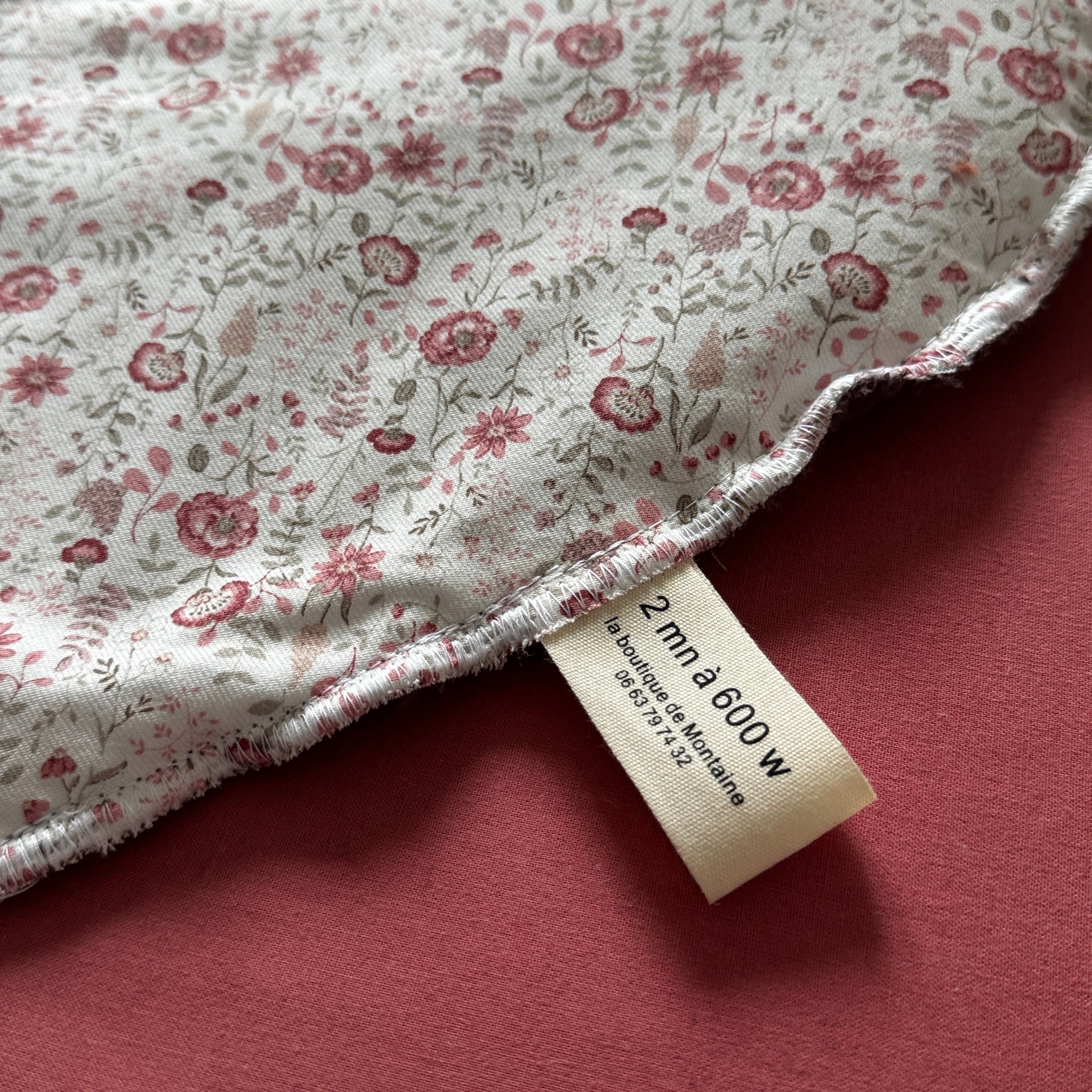 Bouillotte Coeur fleur rose/bordeau/violine