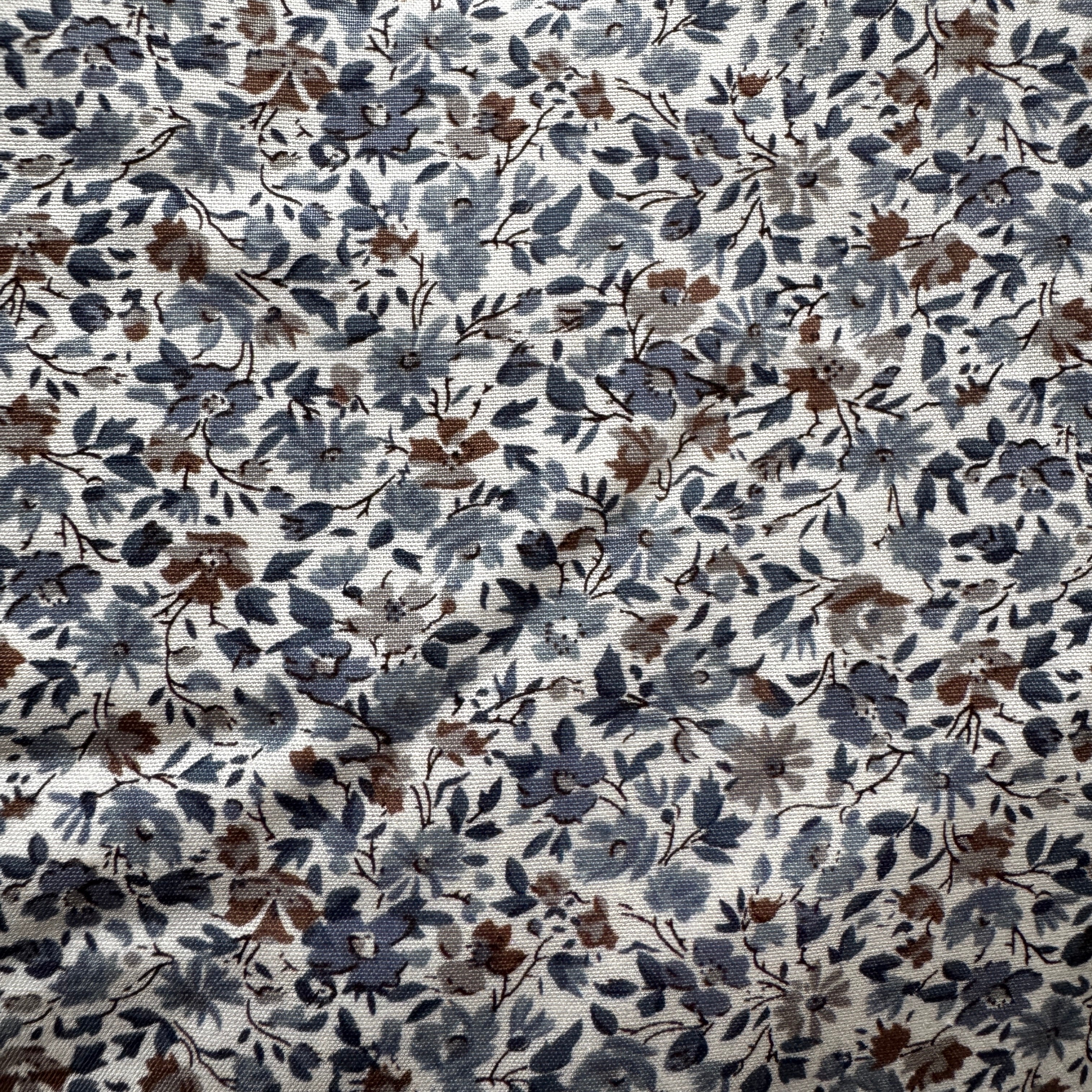Bouillotte Coeur motif fleurs bleu/marron