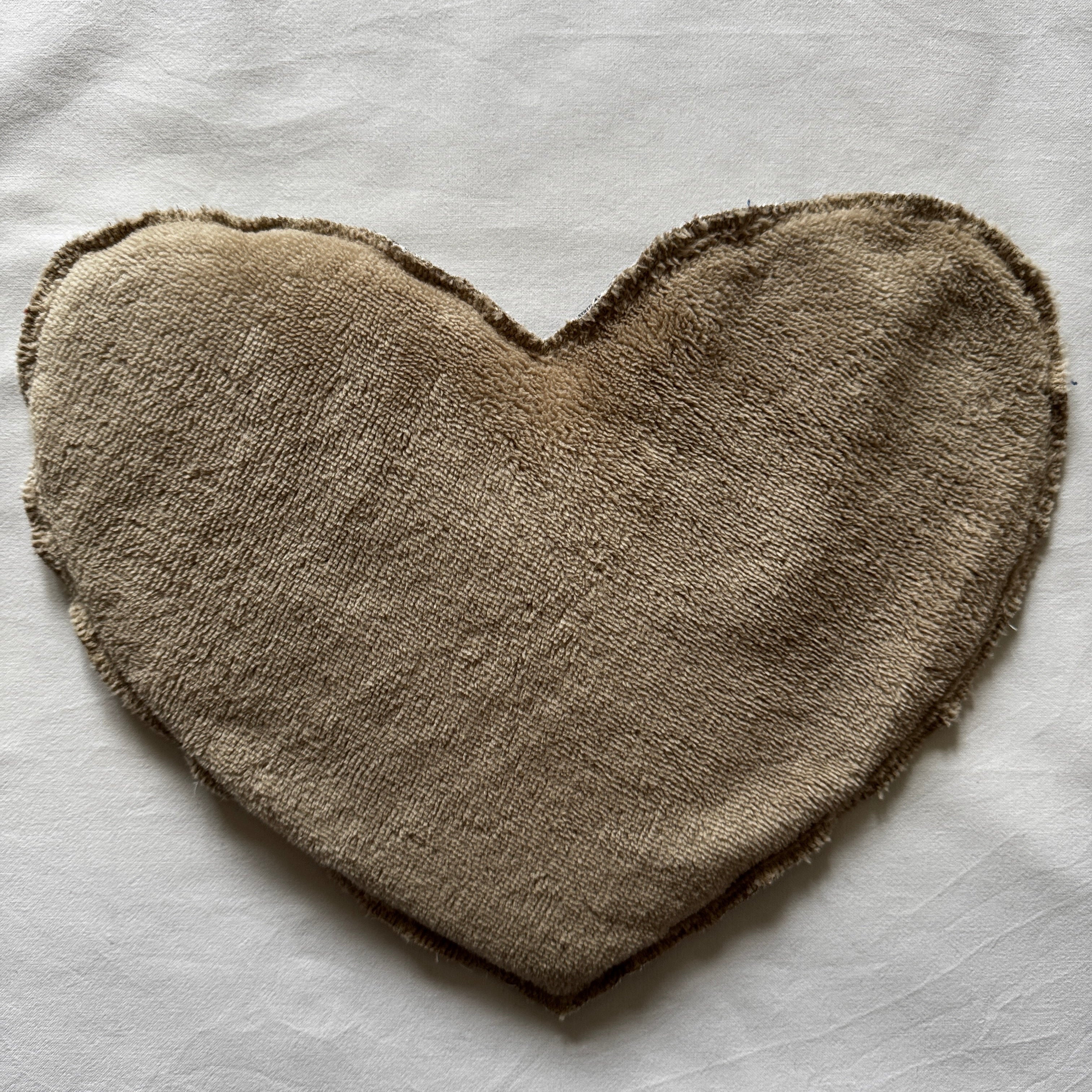 Bouillotte Coeur motif fleurs bleu/marron