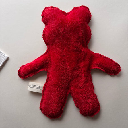 Bouillotte Ourson rouge à fleurs