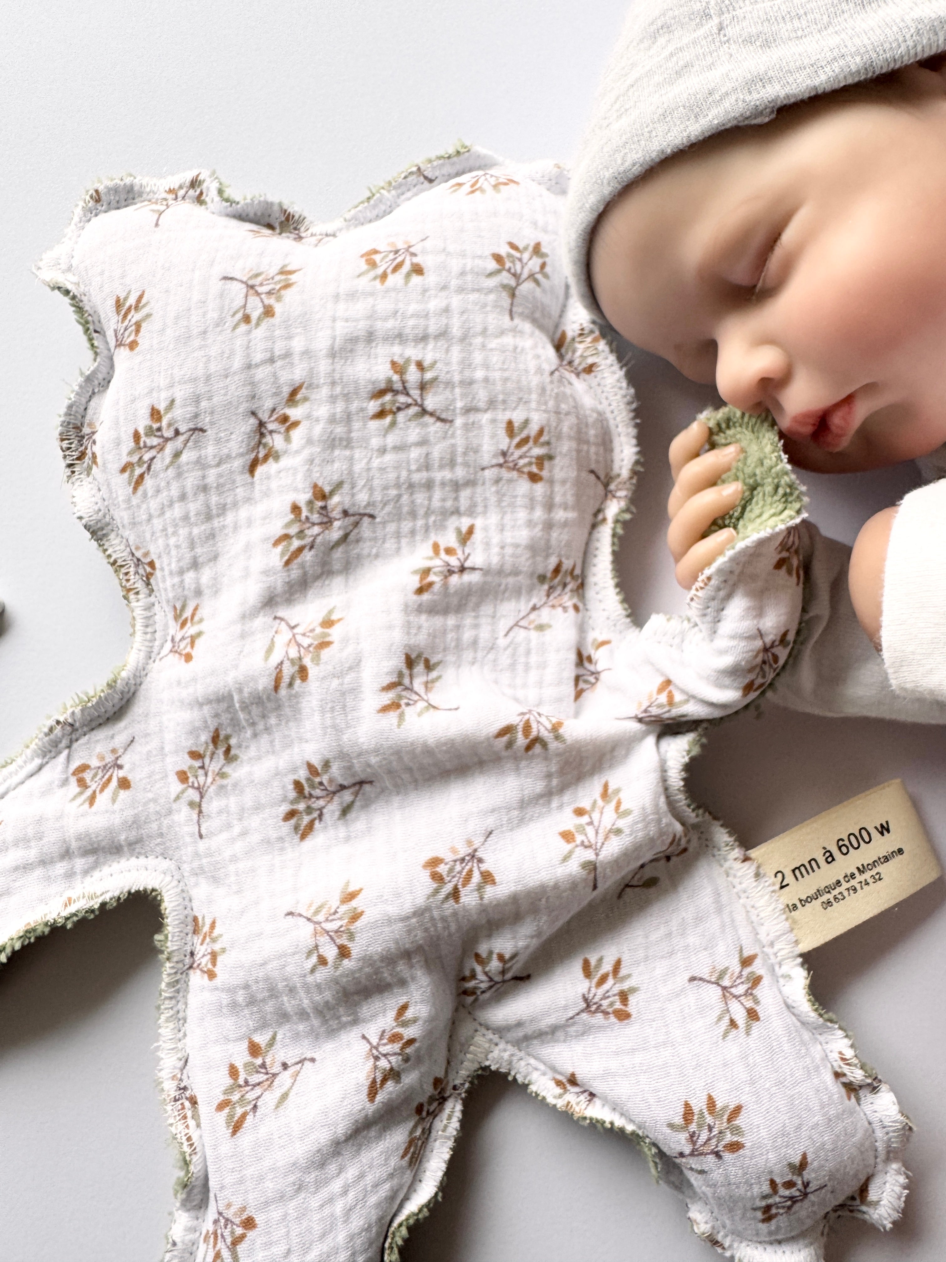 Bouillotte Ourson feuillage vert