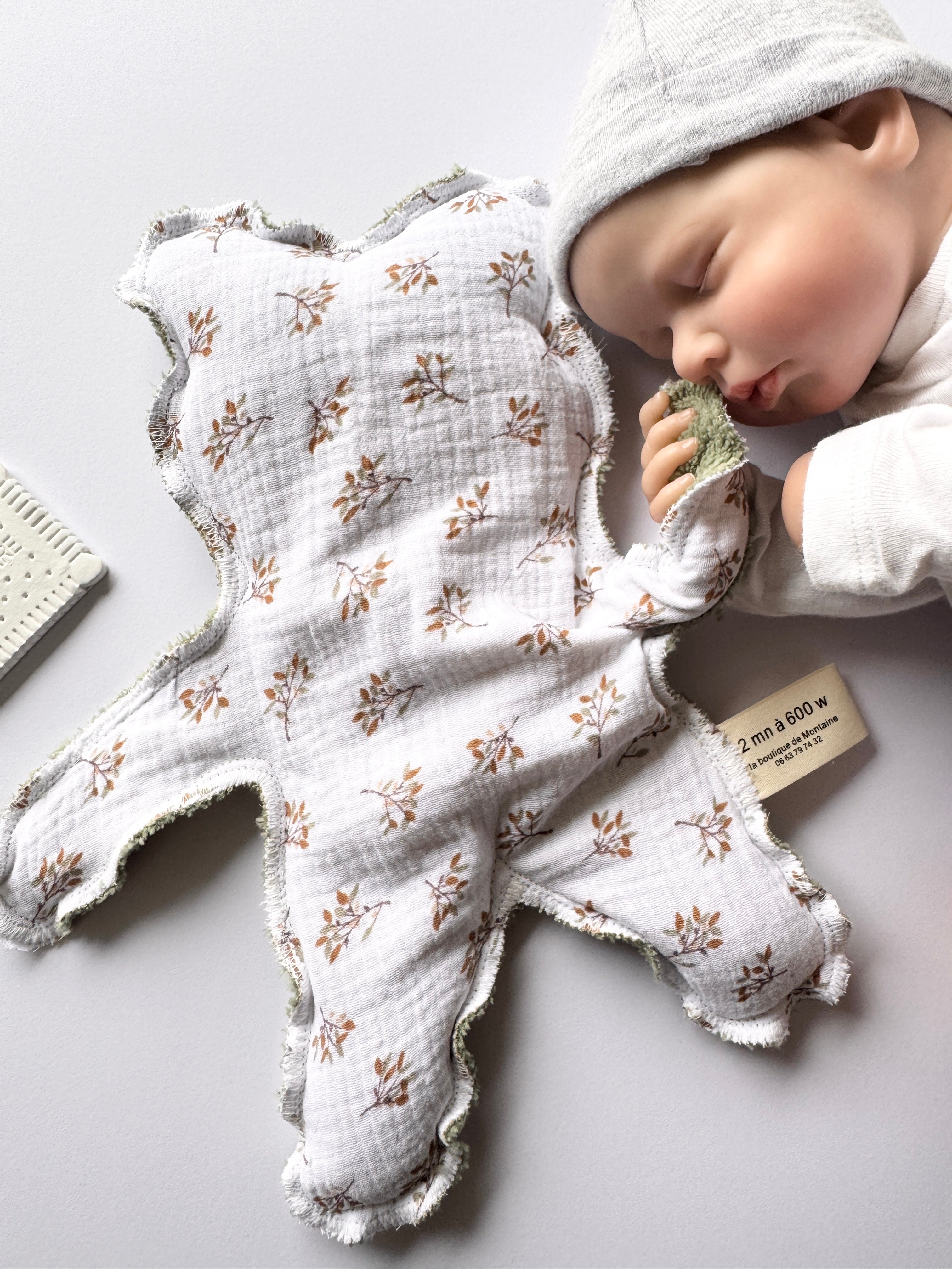 Bouillotte Ourson feuillage vert