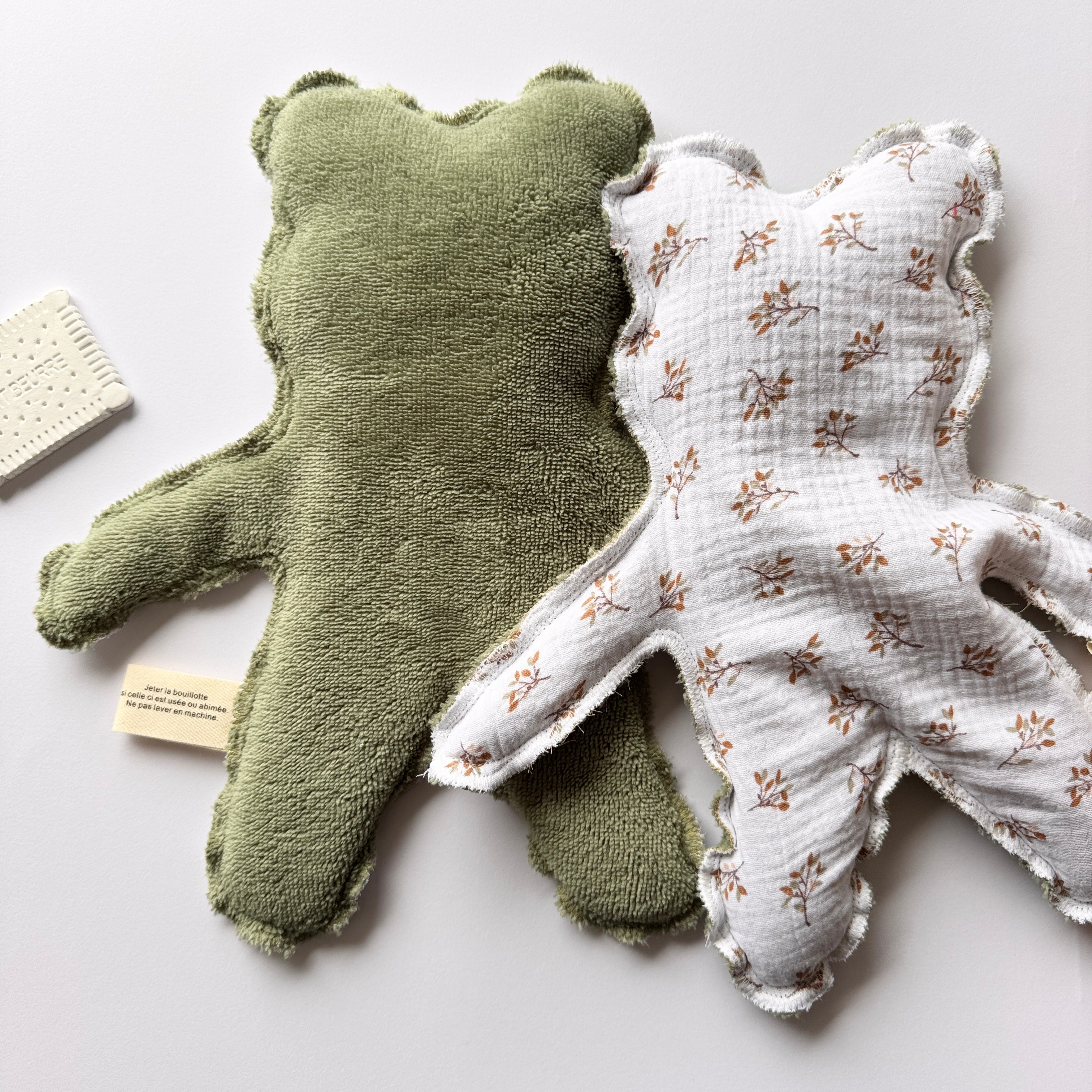 Bouillotte Ourson feuillage vert