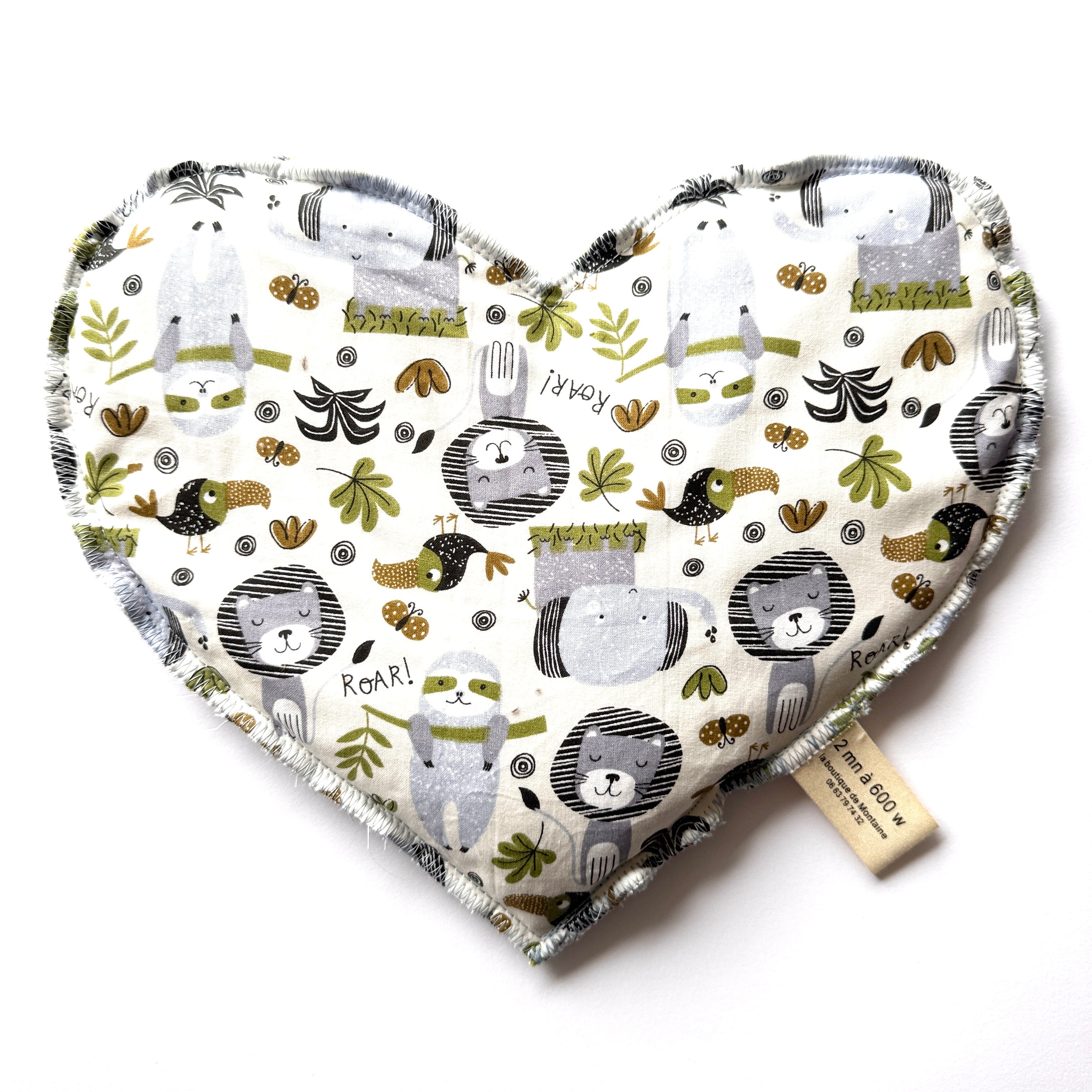 Bouillotte Coeur savane bleu ciel