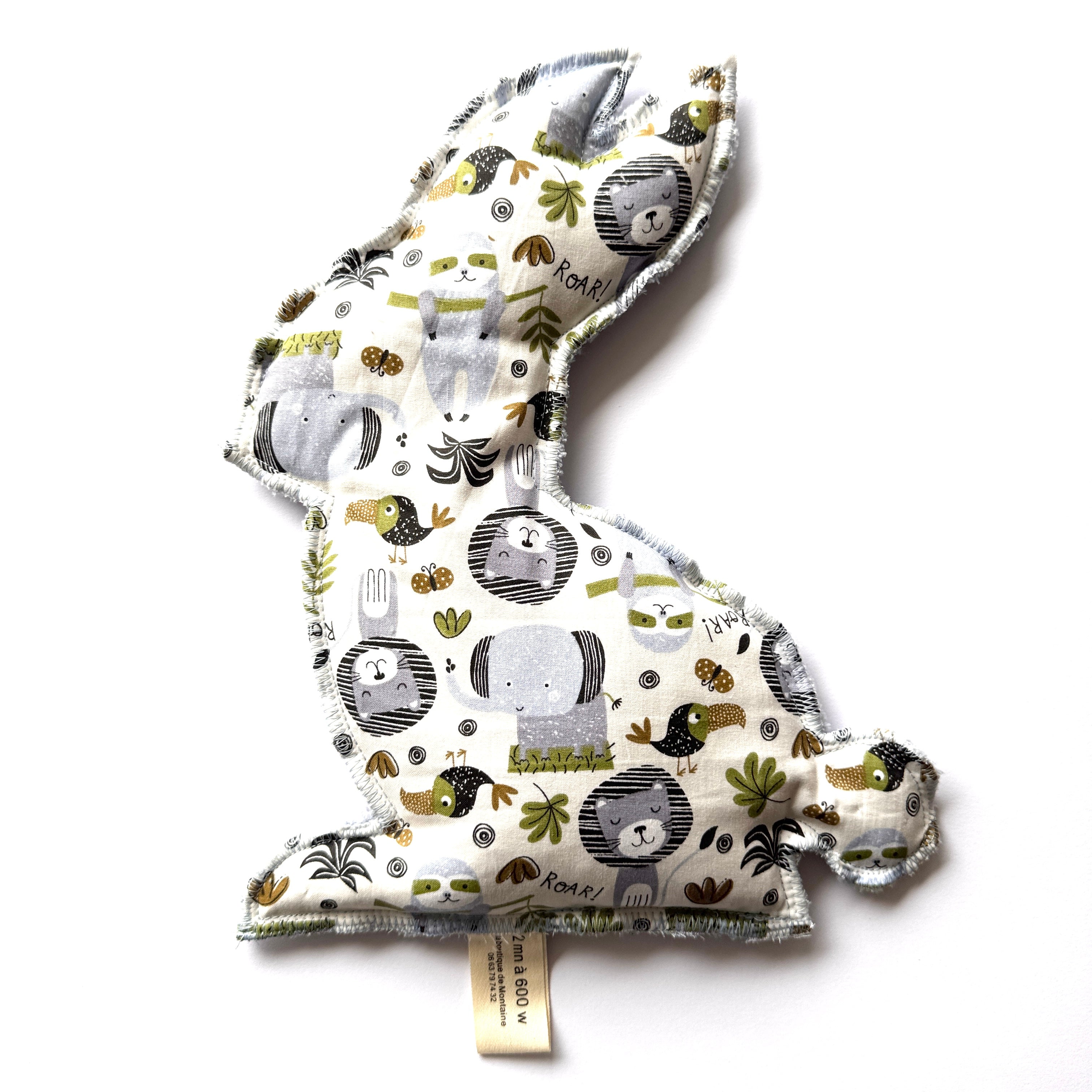 Bouillotte Lapin savane bleu ciel