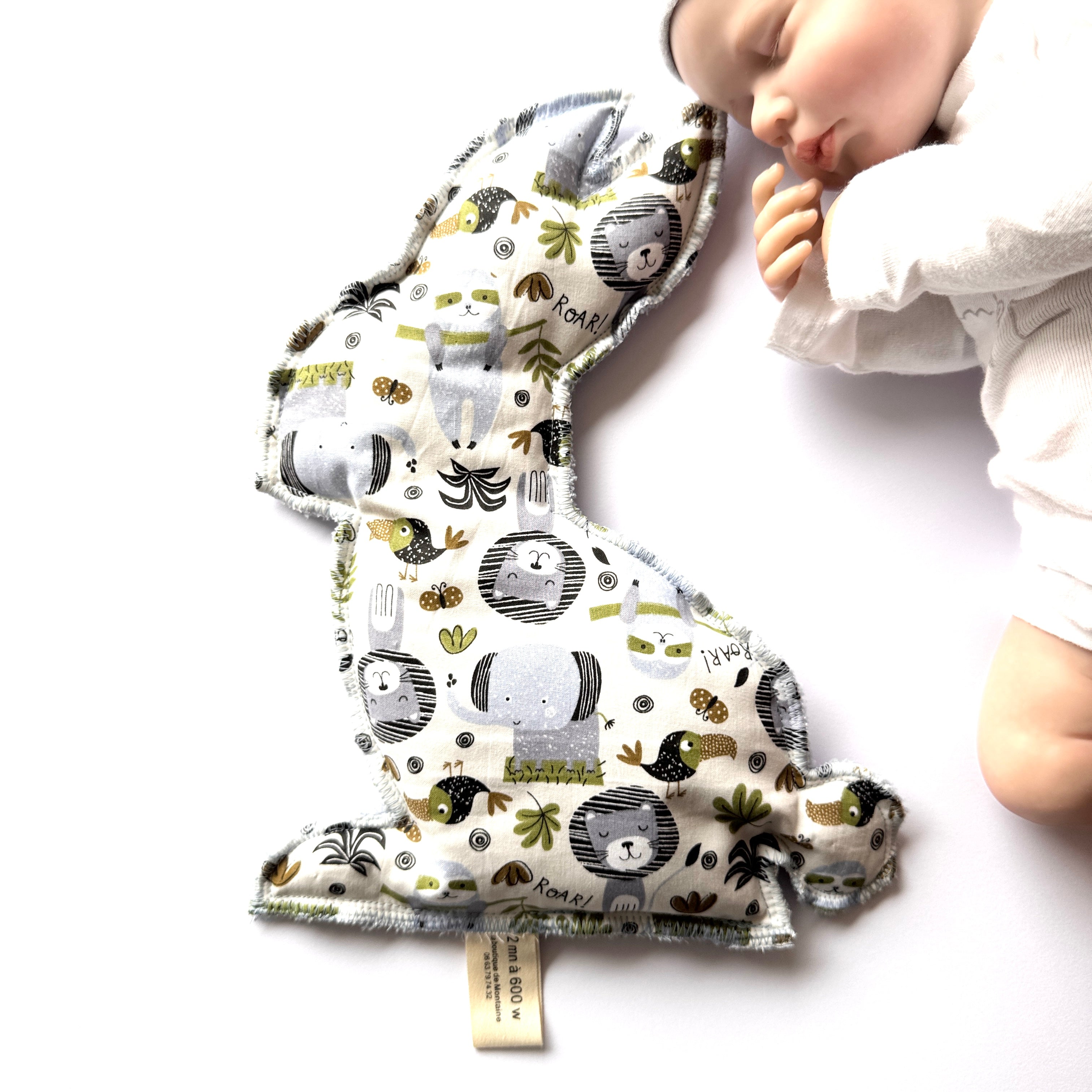 Bouillotte Lapin savane bleu ciel