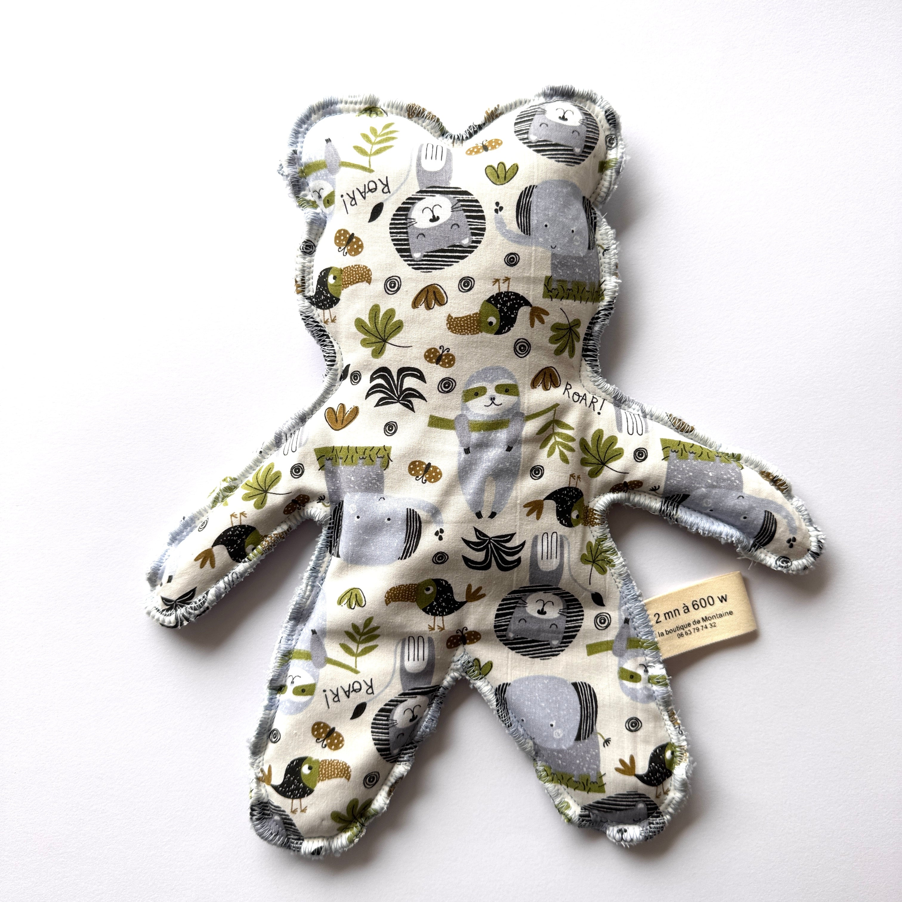 Bouillotte Ourson savane bleu ciel