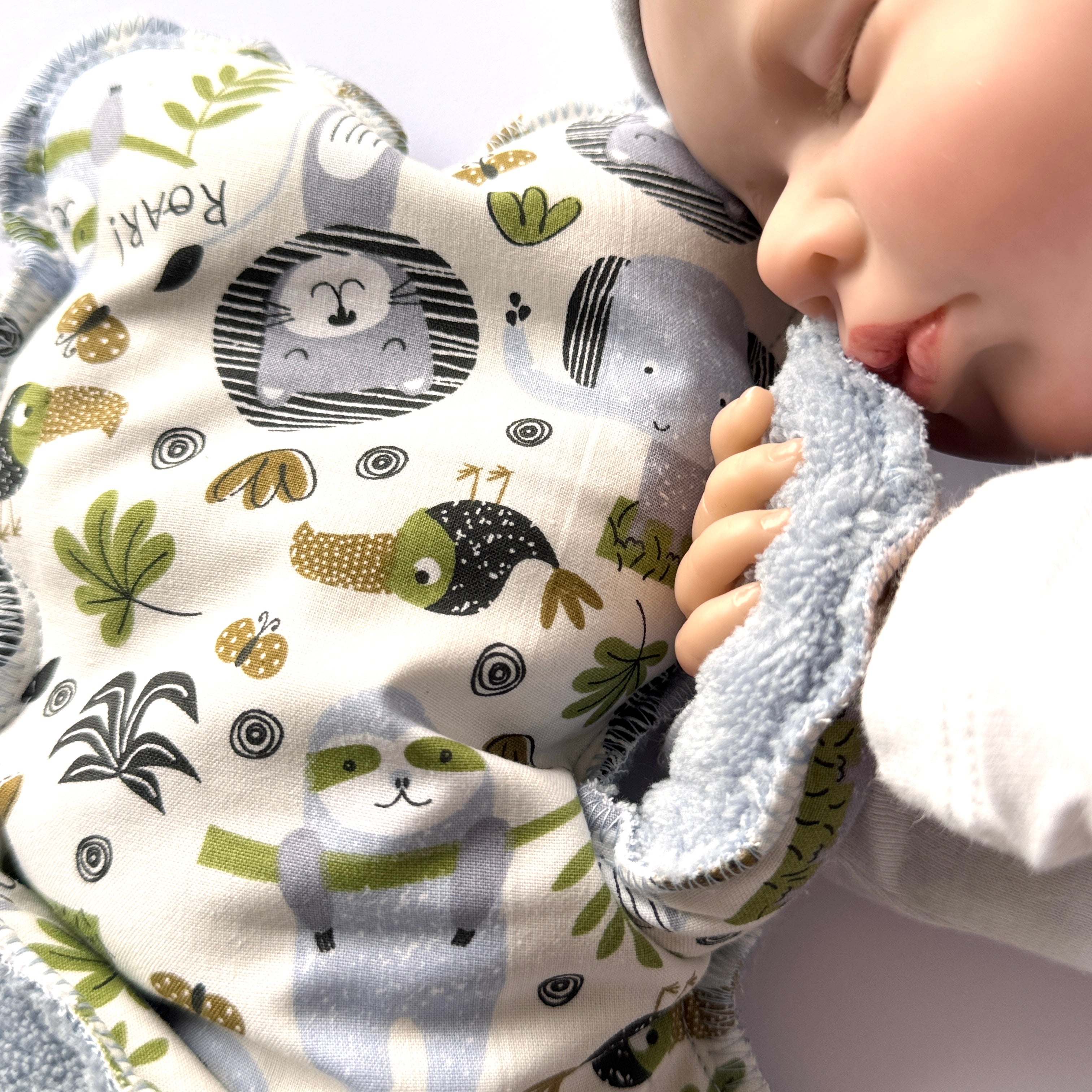 Bouillotte Chat savane bleu ciel