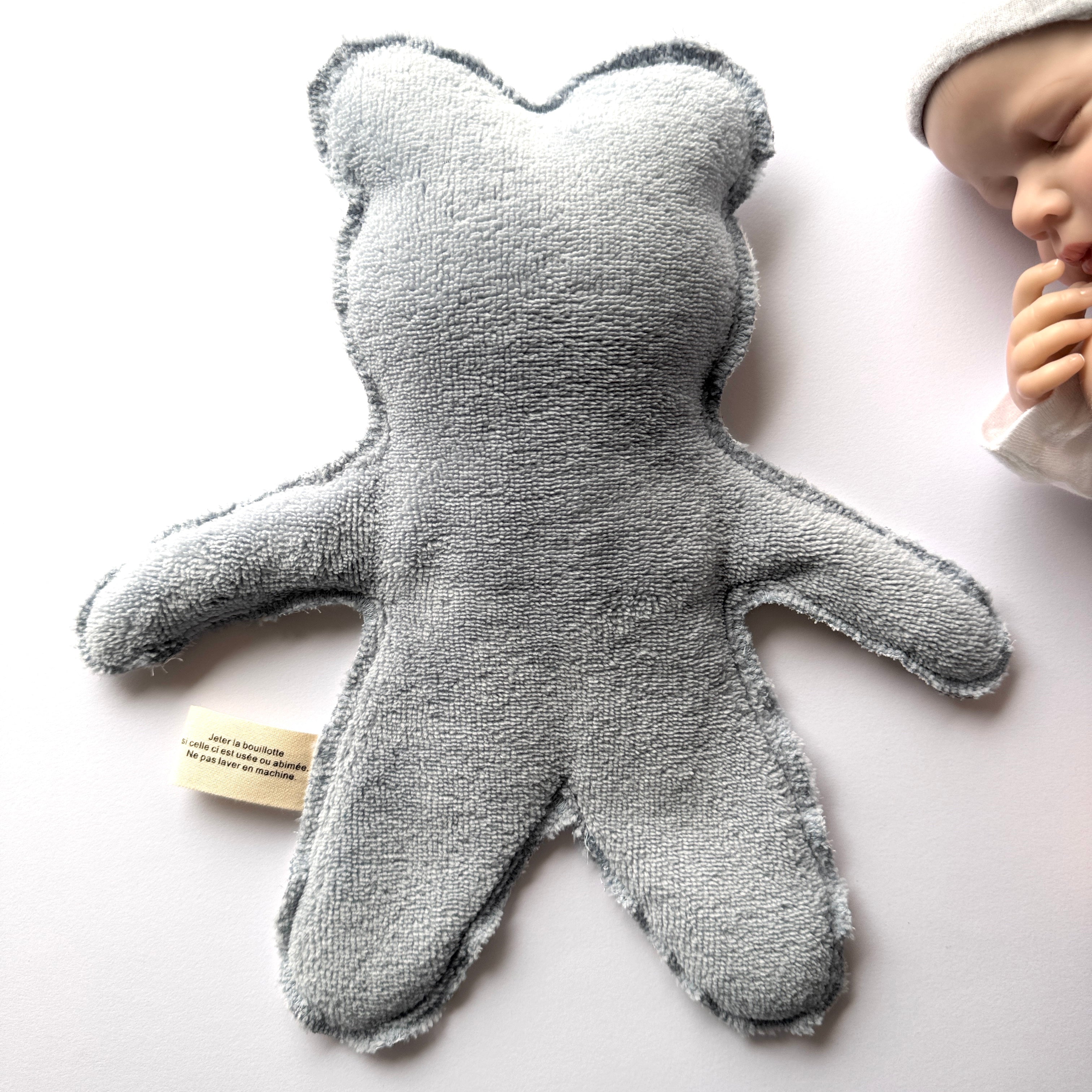 Bouillotte Ourson savane bleu ciel