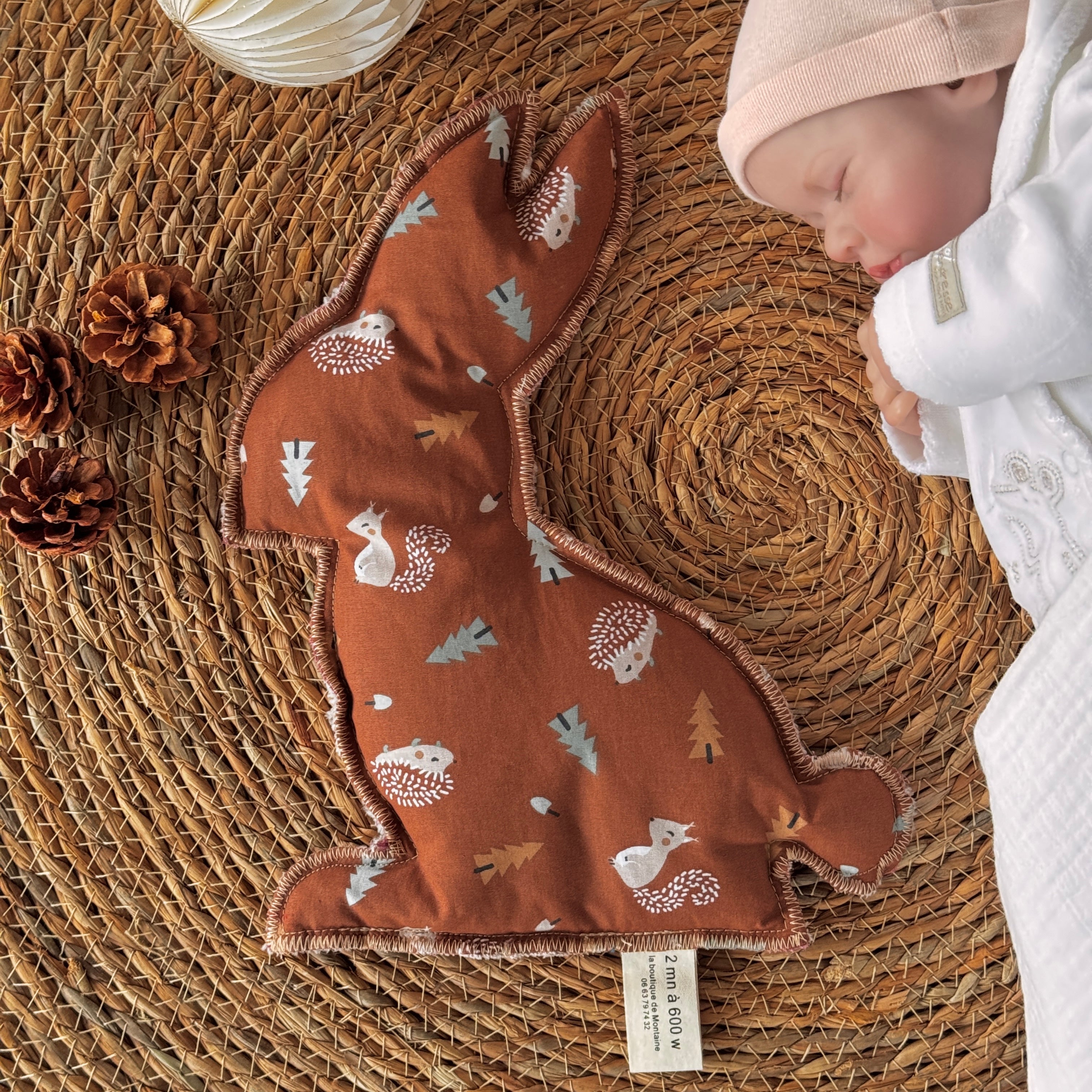 Bouillotte Lapin forêt écureuil hérison