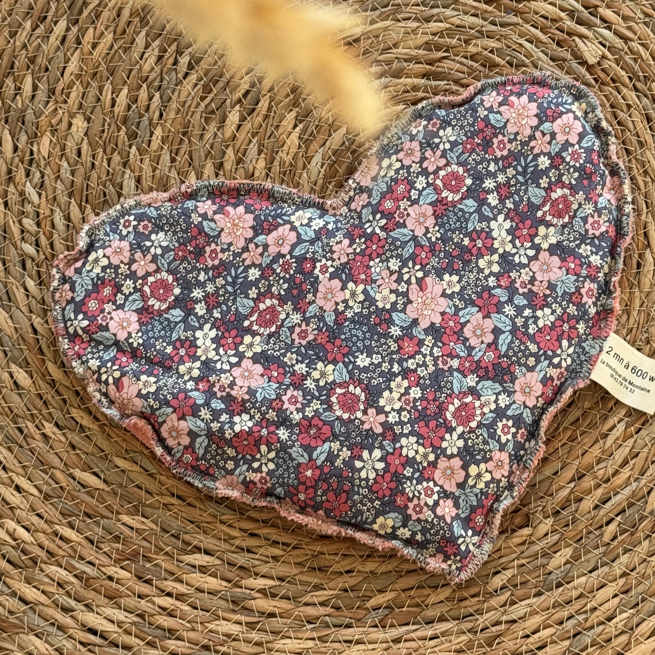 Bouillotte Coeur fleurs esprit  liberty